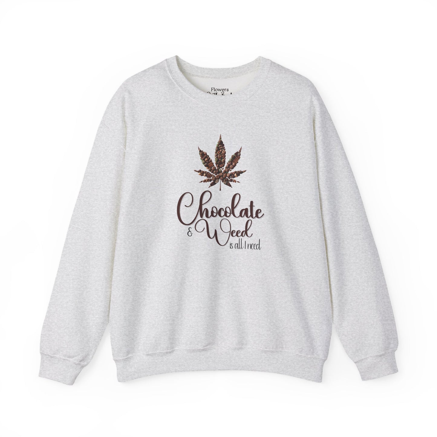 Chocolate and Weed Valentine's Tshirt, Unisex Long Sleeve Tee, Funny Marijuana Shirt, Stoner Gift, Cannabis Lover Top