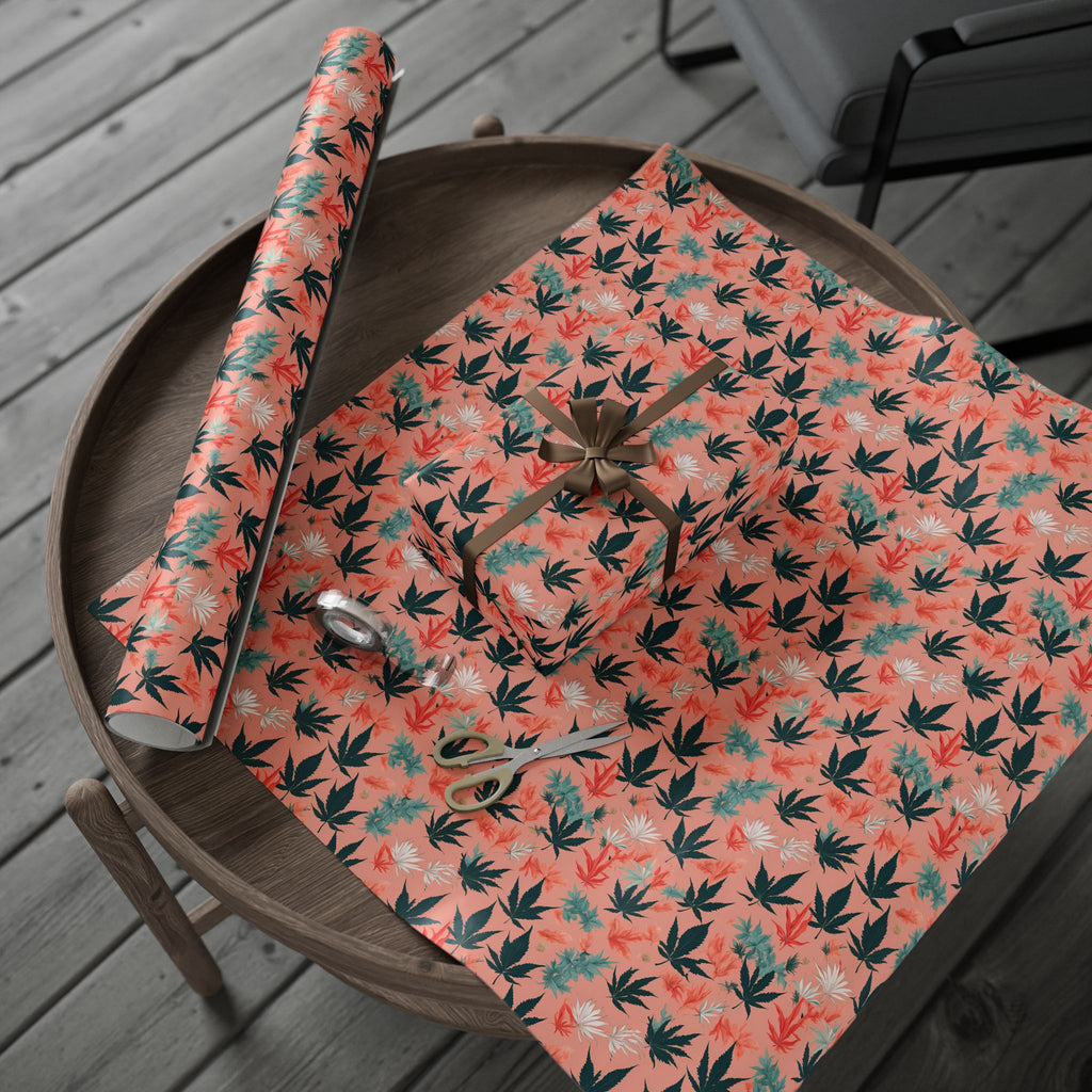 Cute Cannabis Xmas Gift Wrap