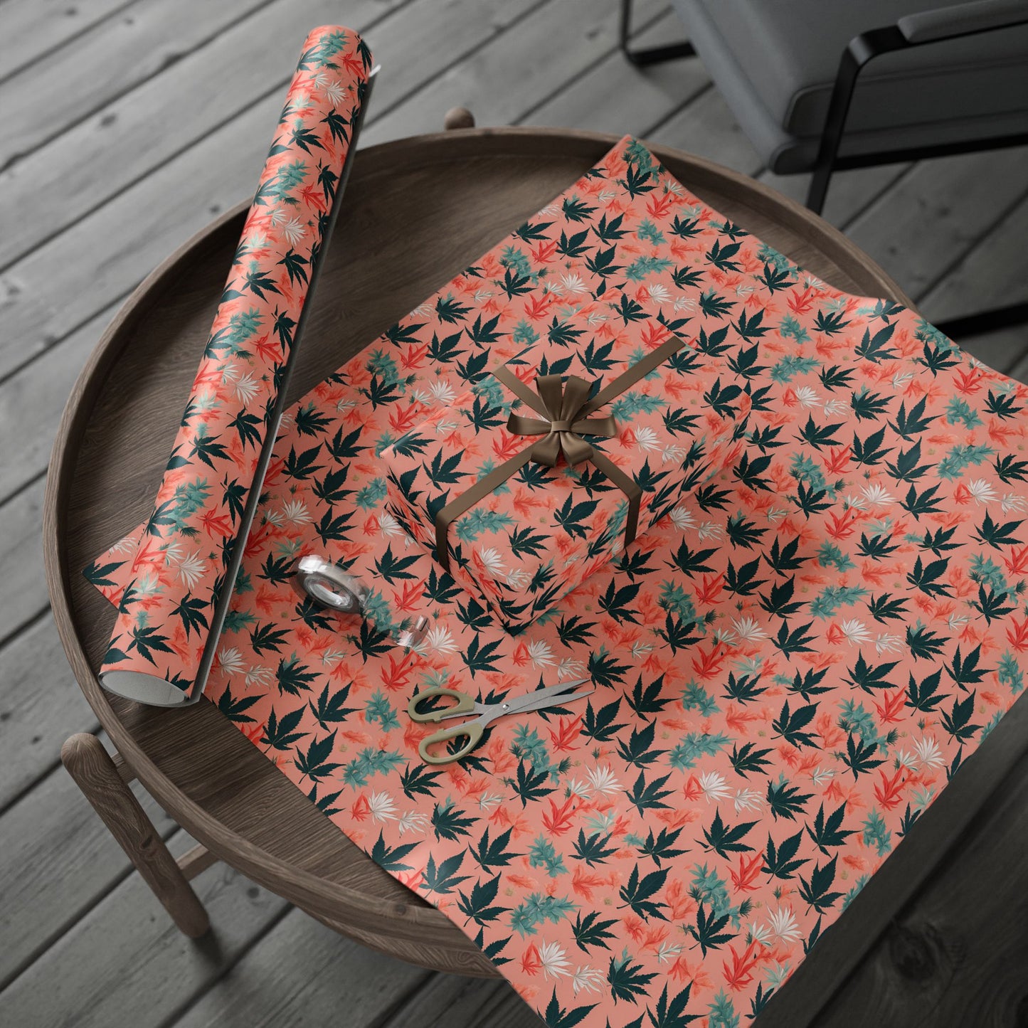 Cute Cannabis Xmas Gift Wrap, Holiday Weed Themed Gift Wrap, Festive Marijuana Design, Xmas Pot Leaf Gift Wrap, Ganja, 420 Wrapping Paper