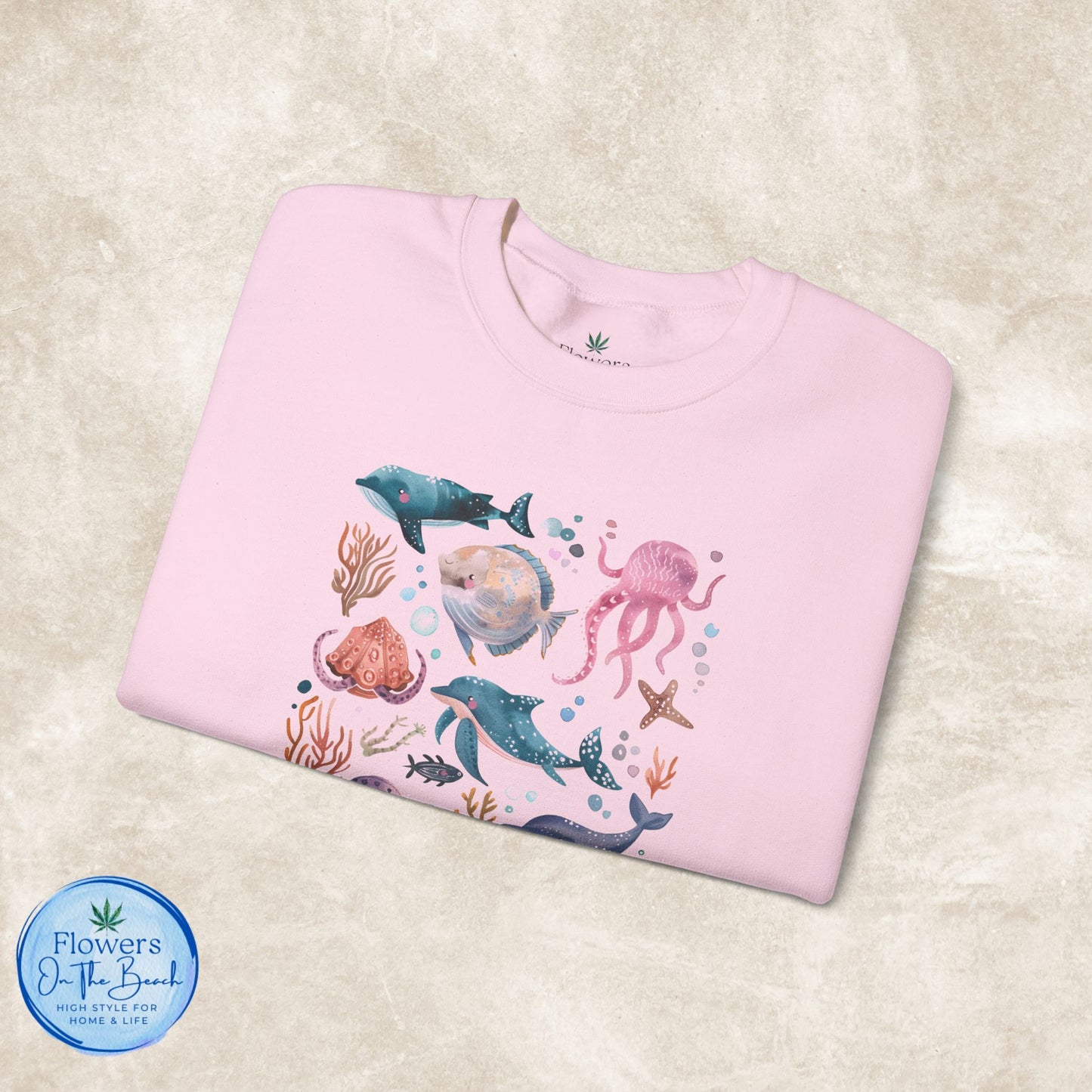 Ocean Lover Sweatshirt, Marine Animals Unisex Crewneck Jumper, Ocean Life Pullover, Nautical Sweatshirt, Sea Creatures Sweater