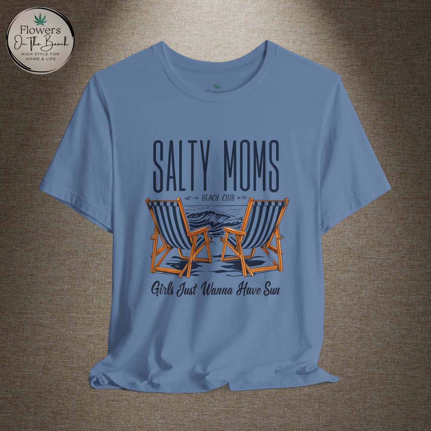 Salty Moms Beach Club Tee, Beachy Mom Tshirt, Beach Mom Theme Shirt, Coastal Mom Apparel, Gift for Mom, Beach Lover Mom