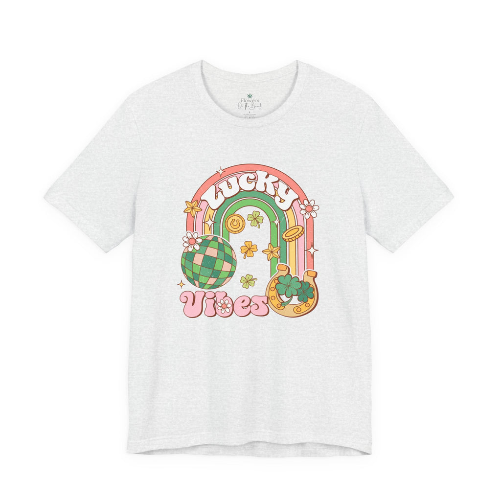 Lucky Vibes Rainbow Pot of Gold Retro Tee