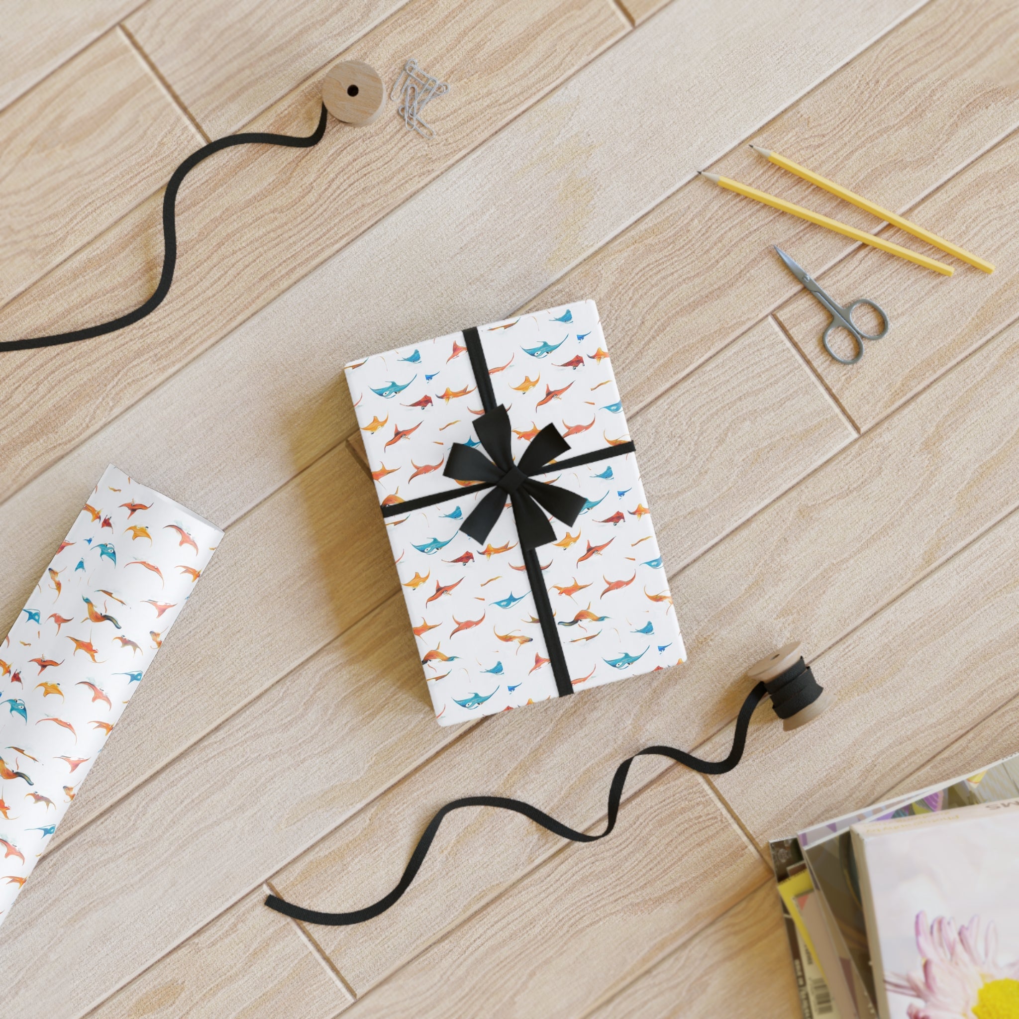 Whimsical Stingray Gift Wrap