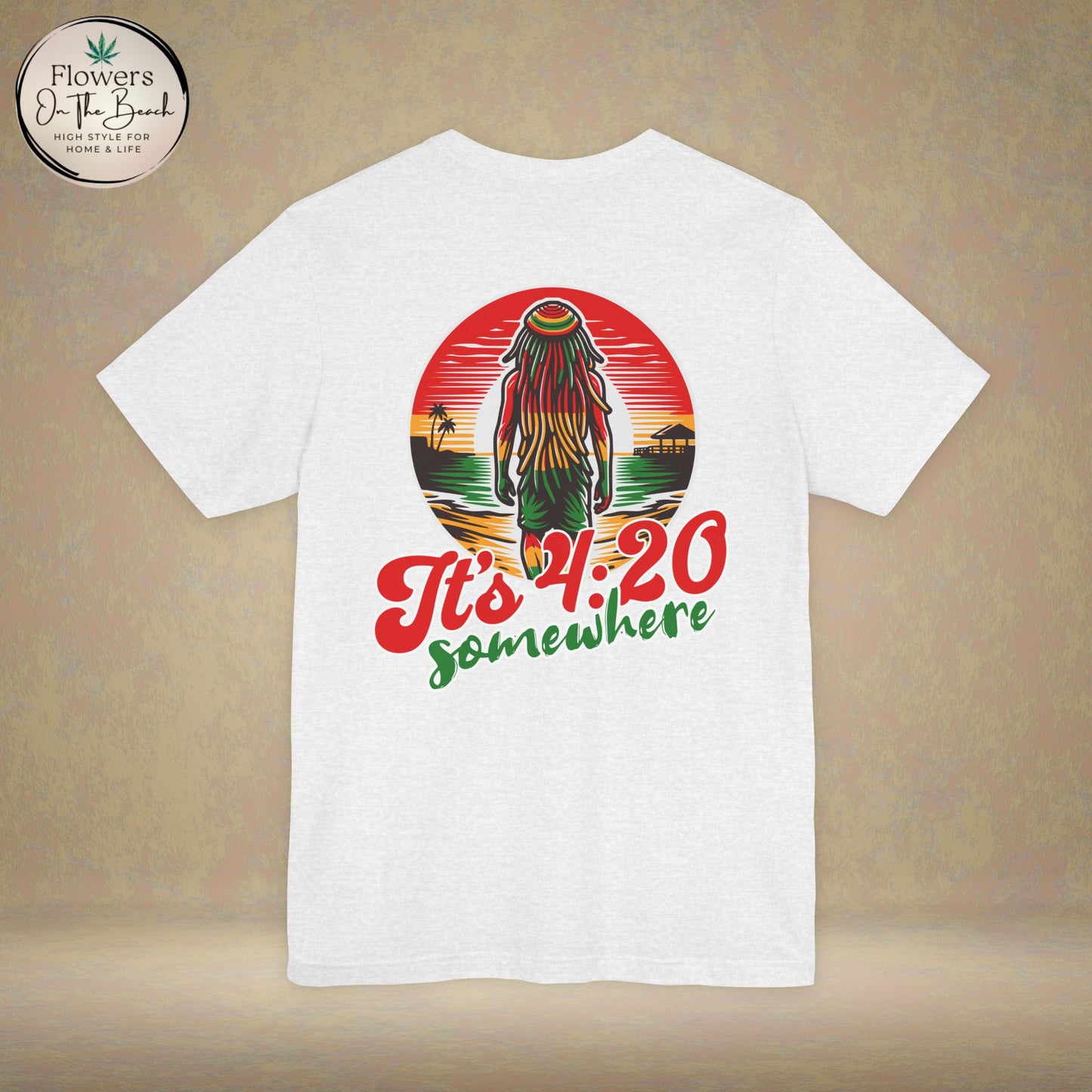 Rasta T-Shirt, Weed Smokers Tee, 420 Shirt, Unisex Jersey Short Sleeve Tee, Casual Stoner Apparel, 420 Somewhere, Rasta Holiday T-shirt