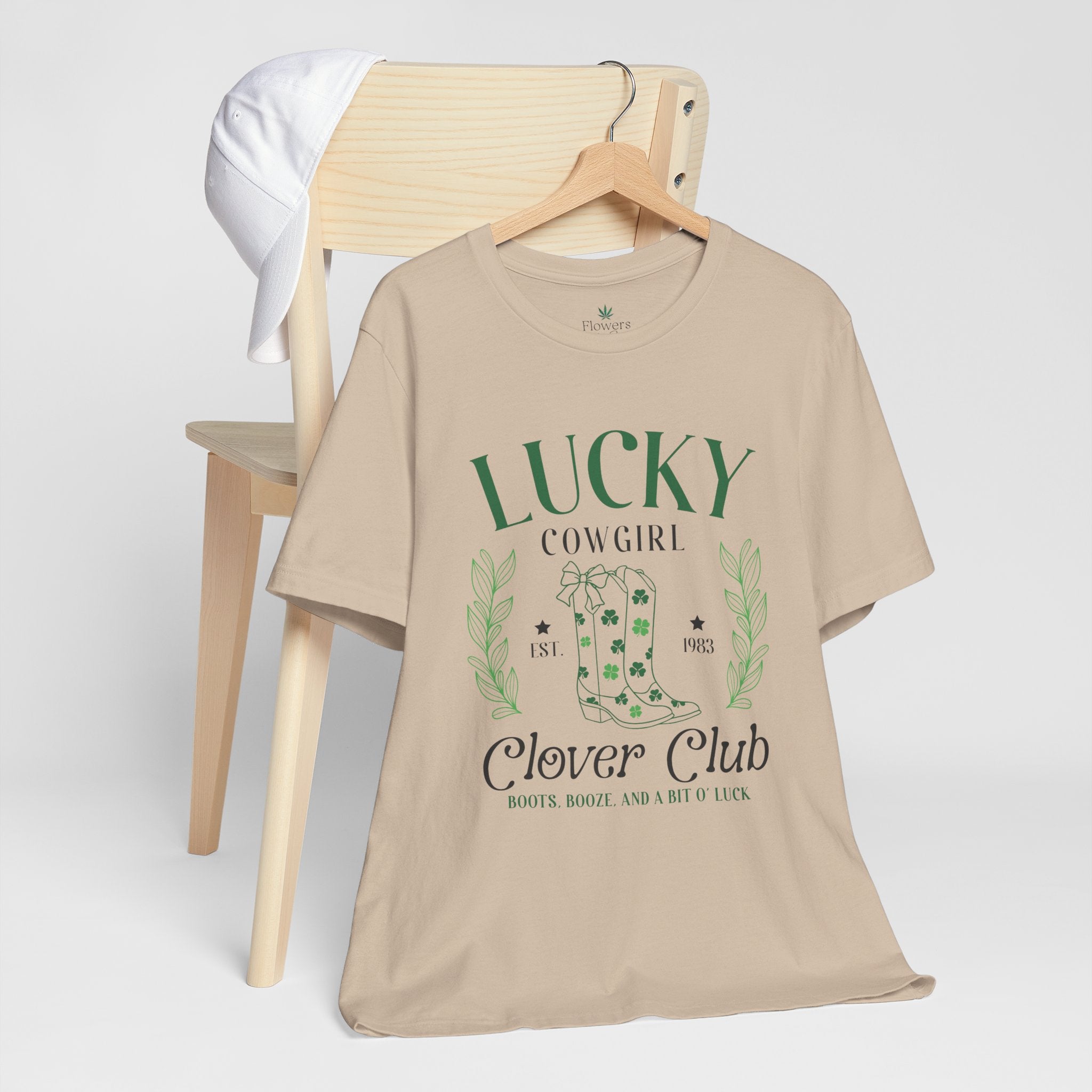 Cowgirl Boots Shamrock Lucky Cowgirl Clover Tee