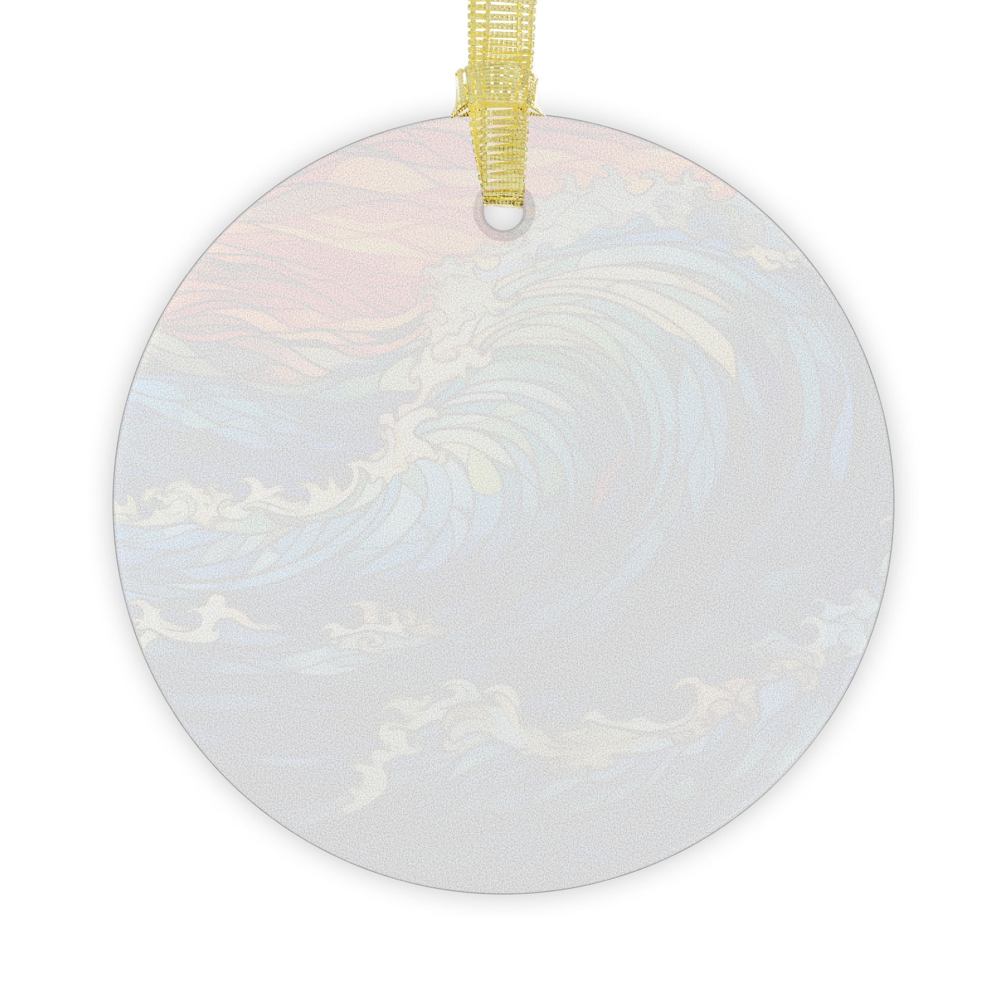 Stained Glass Style Ocean Wave Ornament