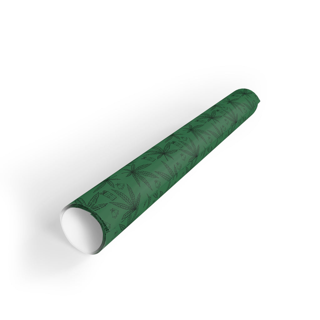 Whimsical Weed-Themed Christmas Wrapping Paper