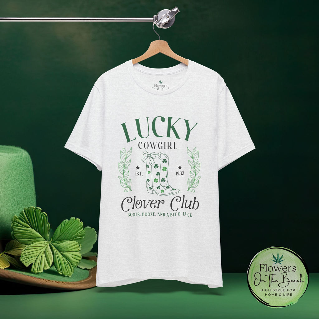 Cowgirl Boots Shamrock Lucky Cowgirl Clover Tee