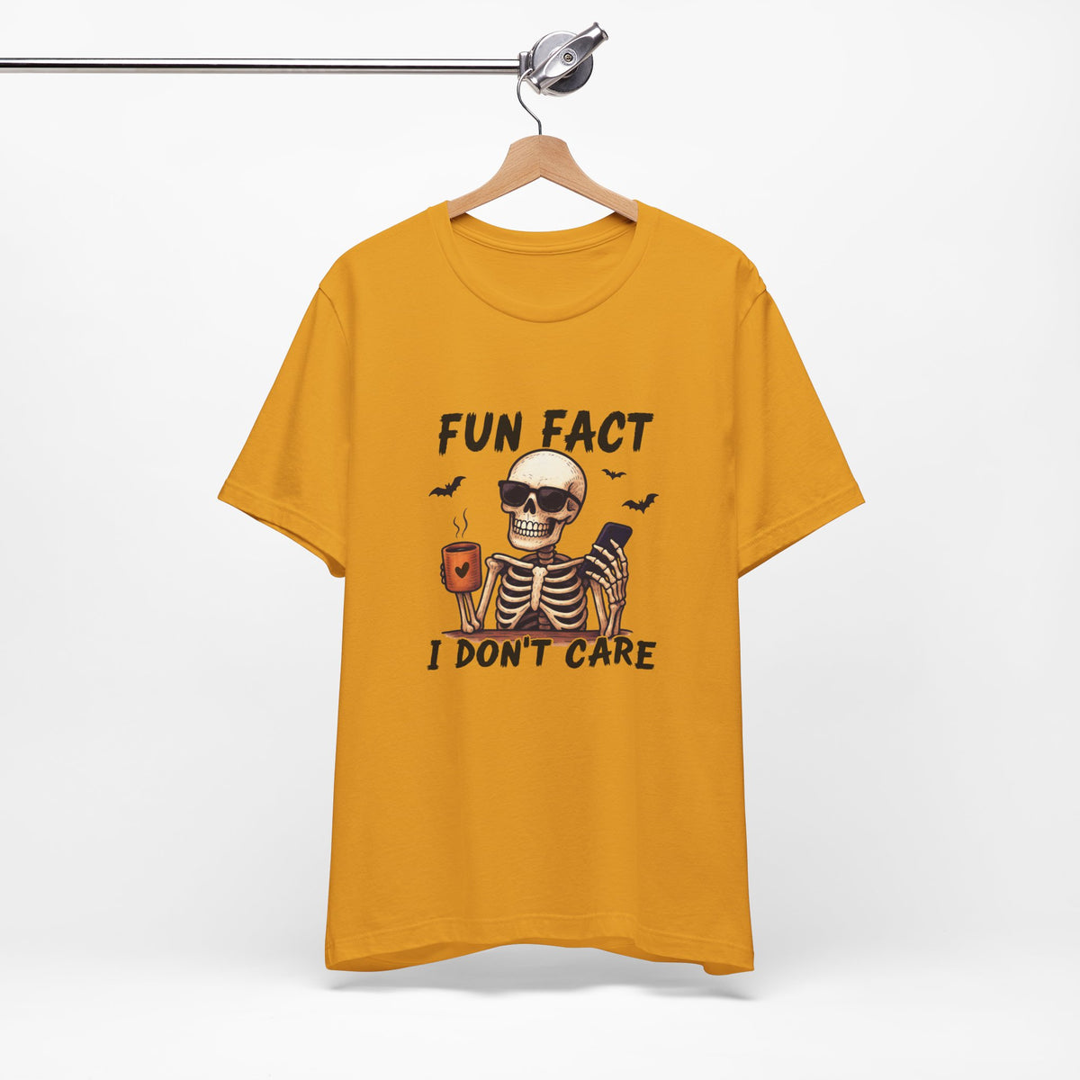 Skeleton 'Fun Fact I Don't Care' Halloween Tee