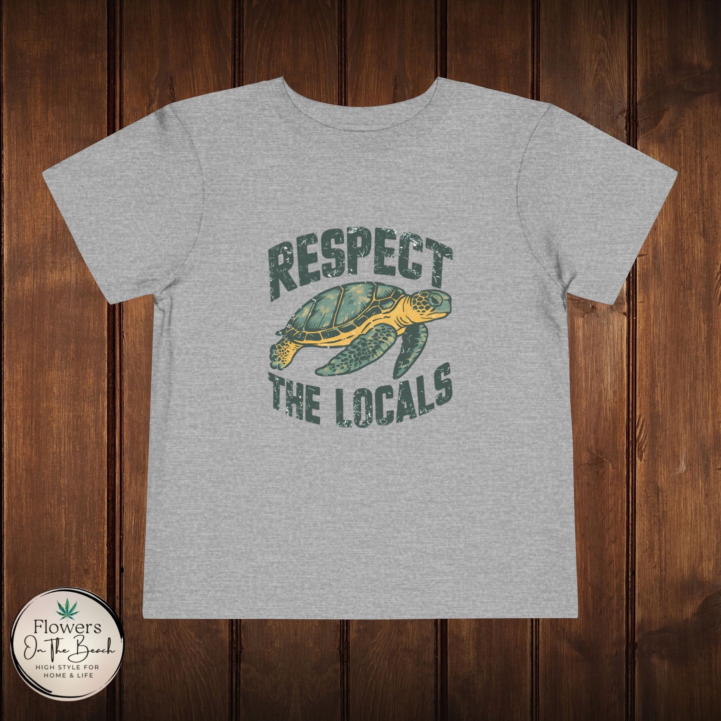 Toddler Short Sleeve Tee "Respect the Locals" - Ocean Lover Style, Summer Wear, Gift for Kids, Eco-Friendly Tee, Marine Life Tee,