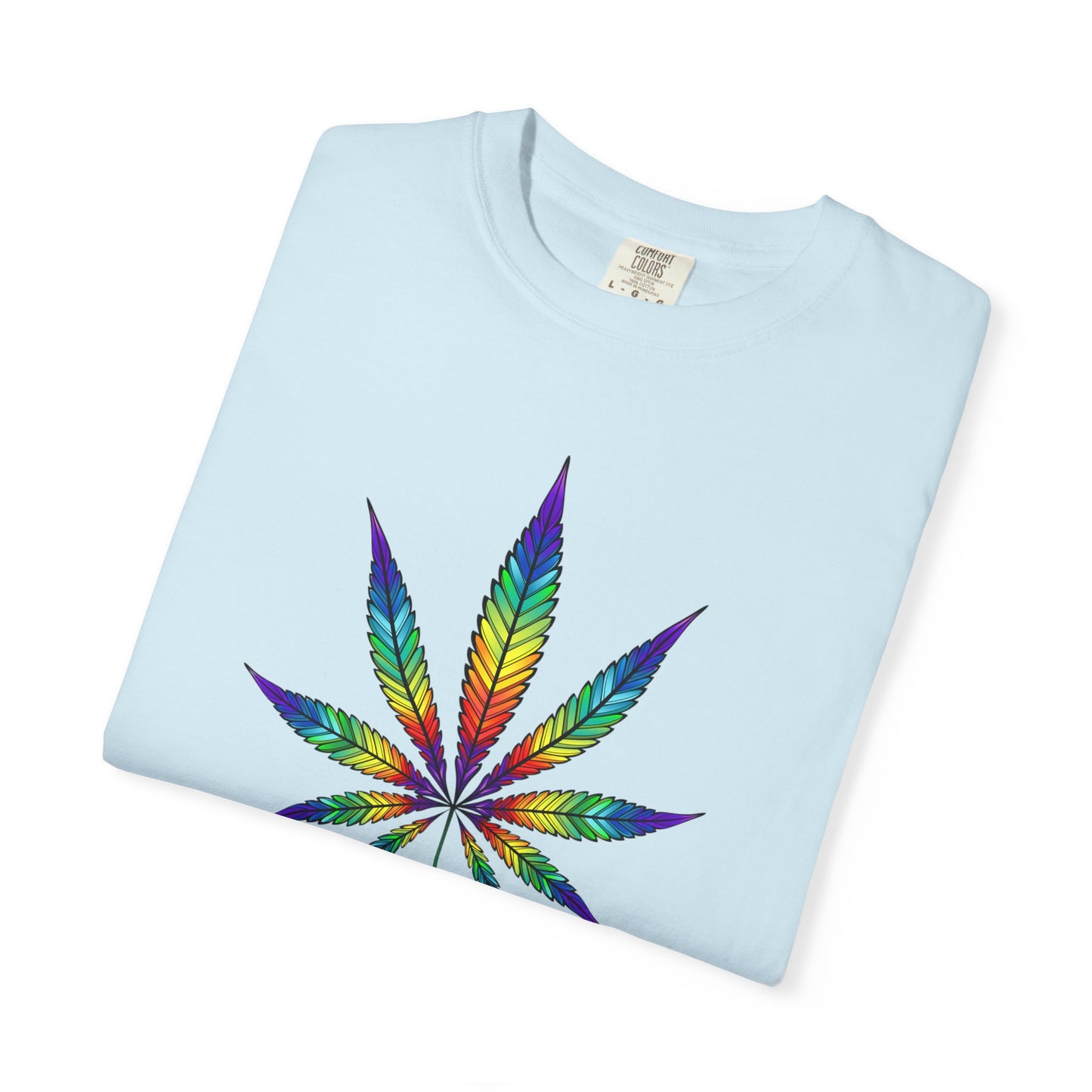 Colorful Cannabis Leaf T-Shirt, Stoner Tshirt Gift