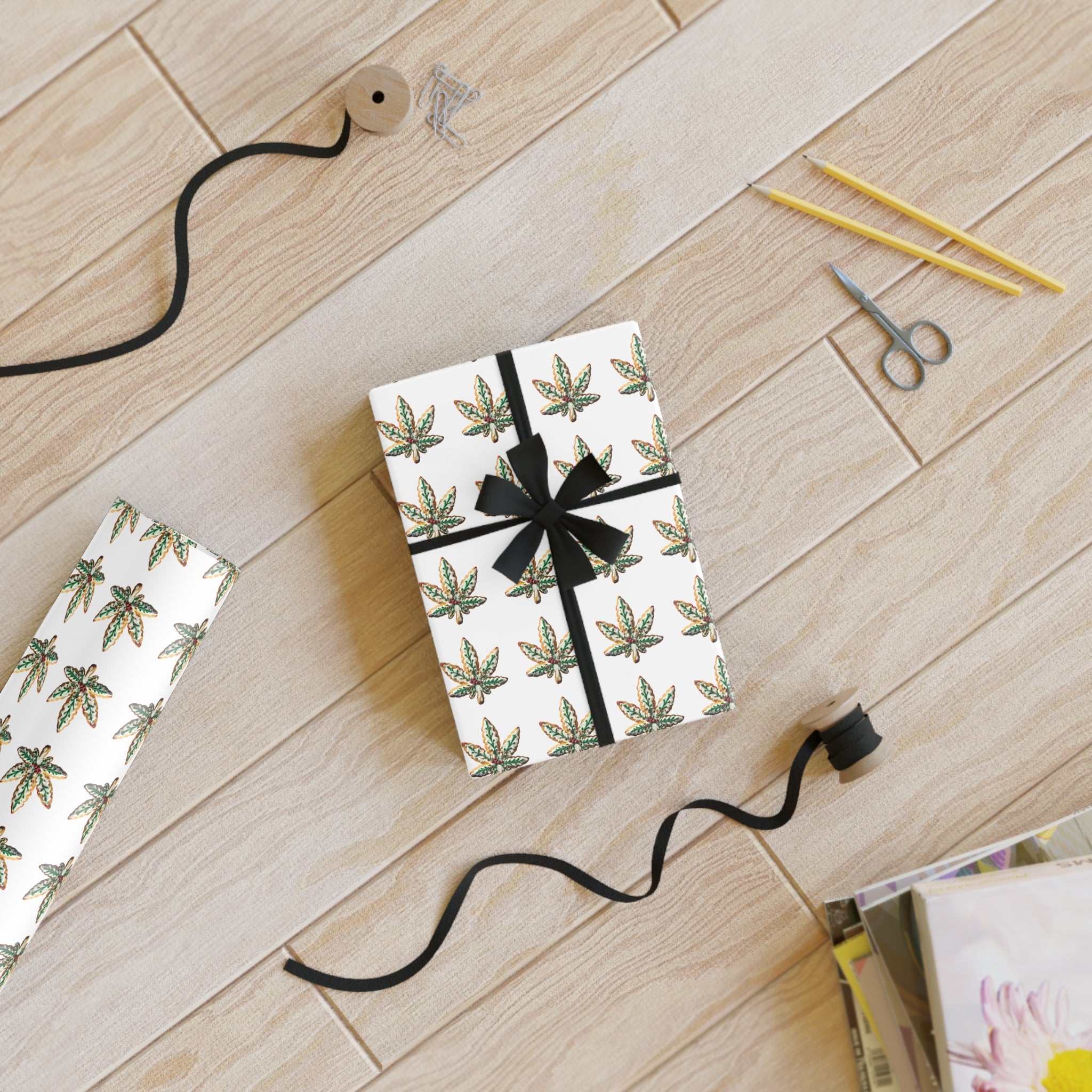 Cute Cannabis Sugar Cookie Gift Wrap