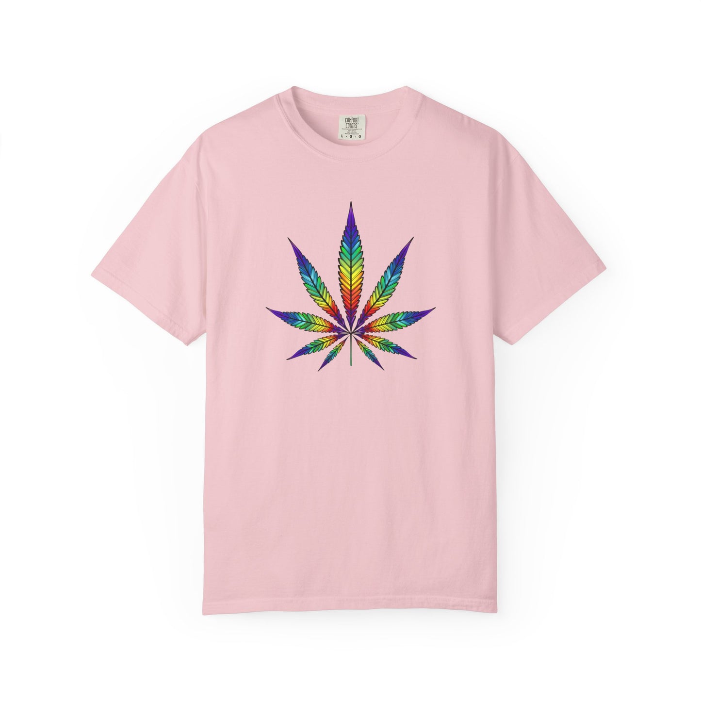 Colorful Cannabis Leaf T-Shirt, Stoner Tshirt Gift