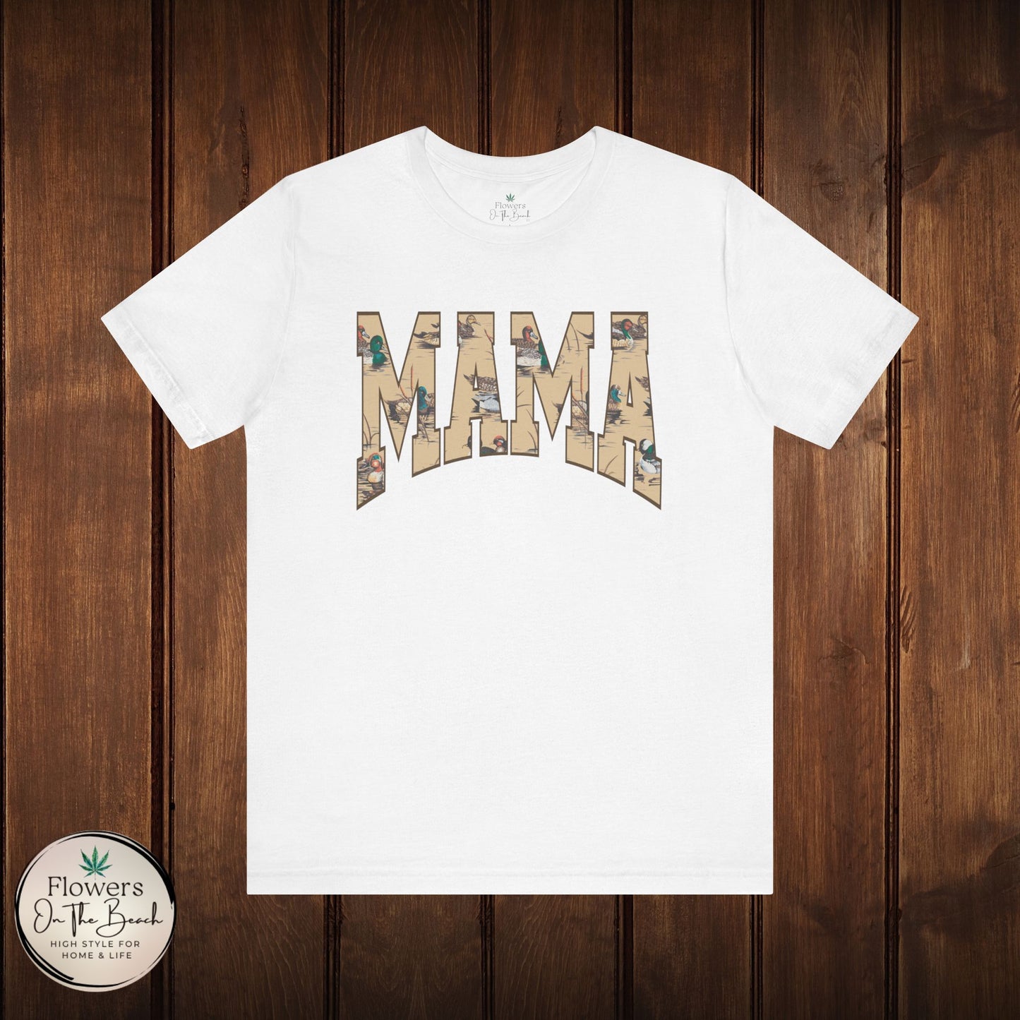 Mama Varsity Letters Duck Tee, Personalized Mama Tee, Mallard Duck Theme Shirt, Country Mama Apparel, Gift for Mom, Wildlife Lover Shirt
