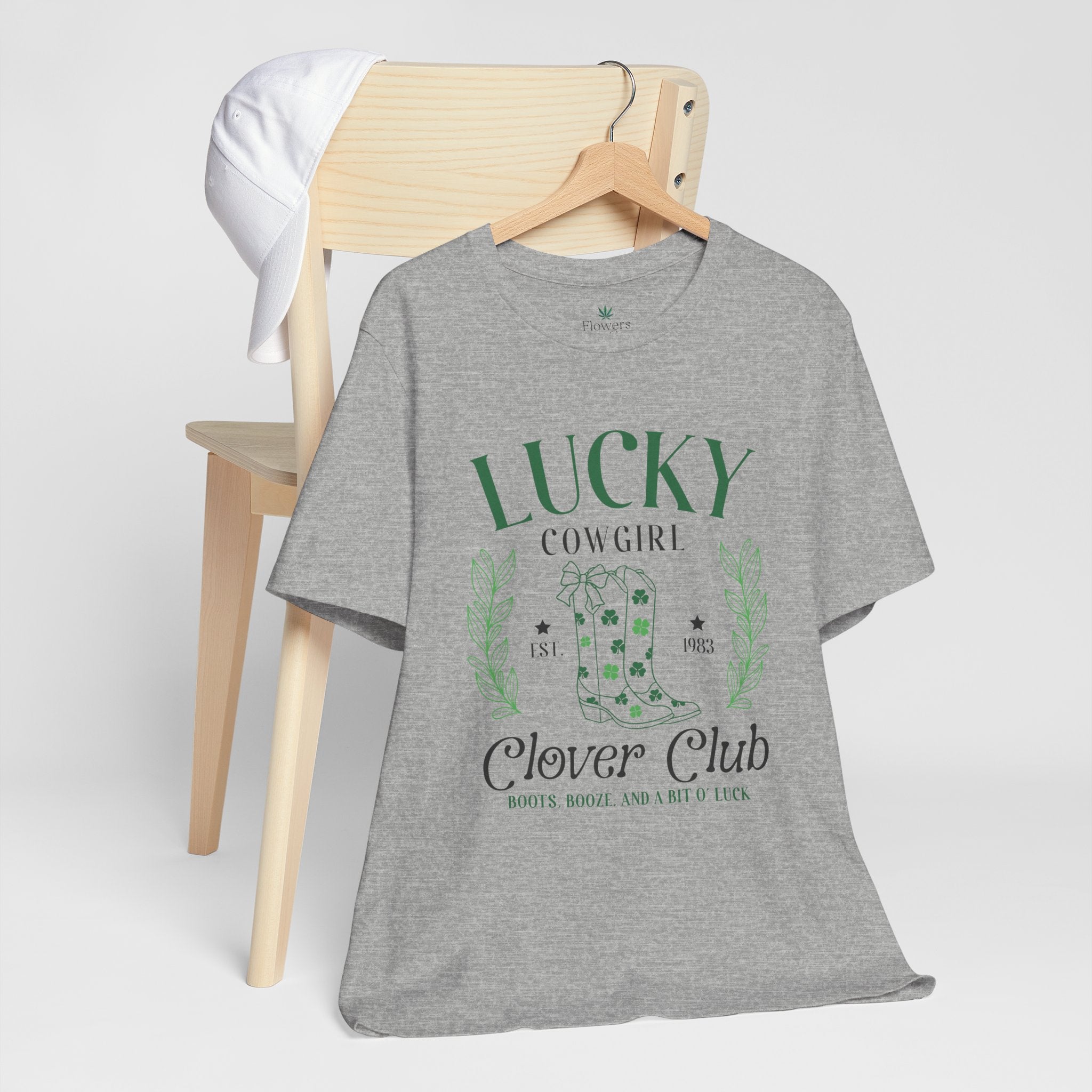 Cowgirl Boots Shamrock Lucky Cowgirl Clover Tee