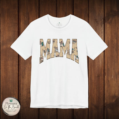 Mama Varsity Letters Duck Tee, Personalized Mama Tee, Mallard Duck Theme Shirt, Country Mama Apparel, Gift for Mom, Wildlife Lover Shirt