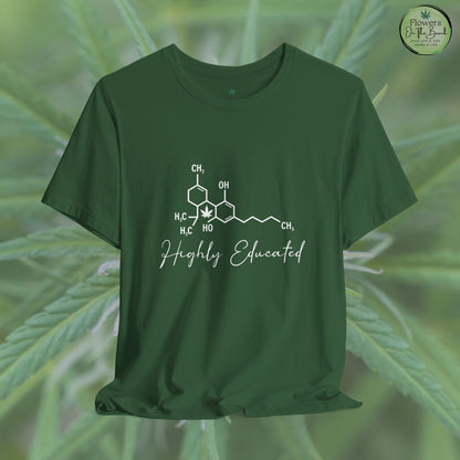 Stoner Pun Tee, Cannabis Chemistry Shirt, Highly Educated Tshirt, Funny Weed Top, Unisex Stoner Gift, 420 Apparel