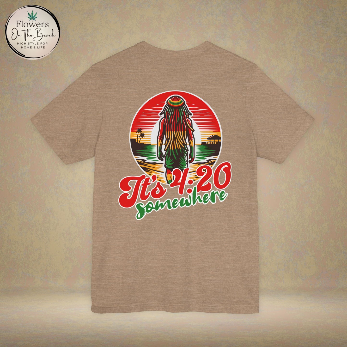 Rasta T-Shirt, Weed Smokers Tee, 420 Shirt, Unisex Jersey Short Sleeve Tee, Casual Stoner Apparel, 420 Somewhere, Rasta Holiday T-shirt