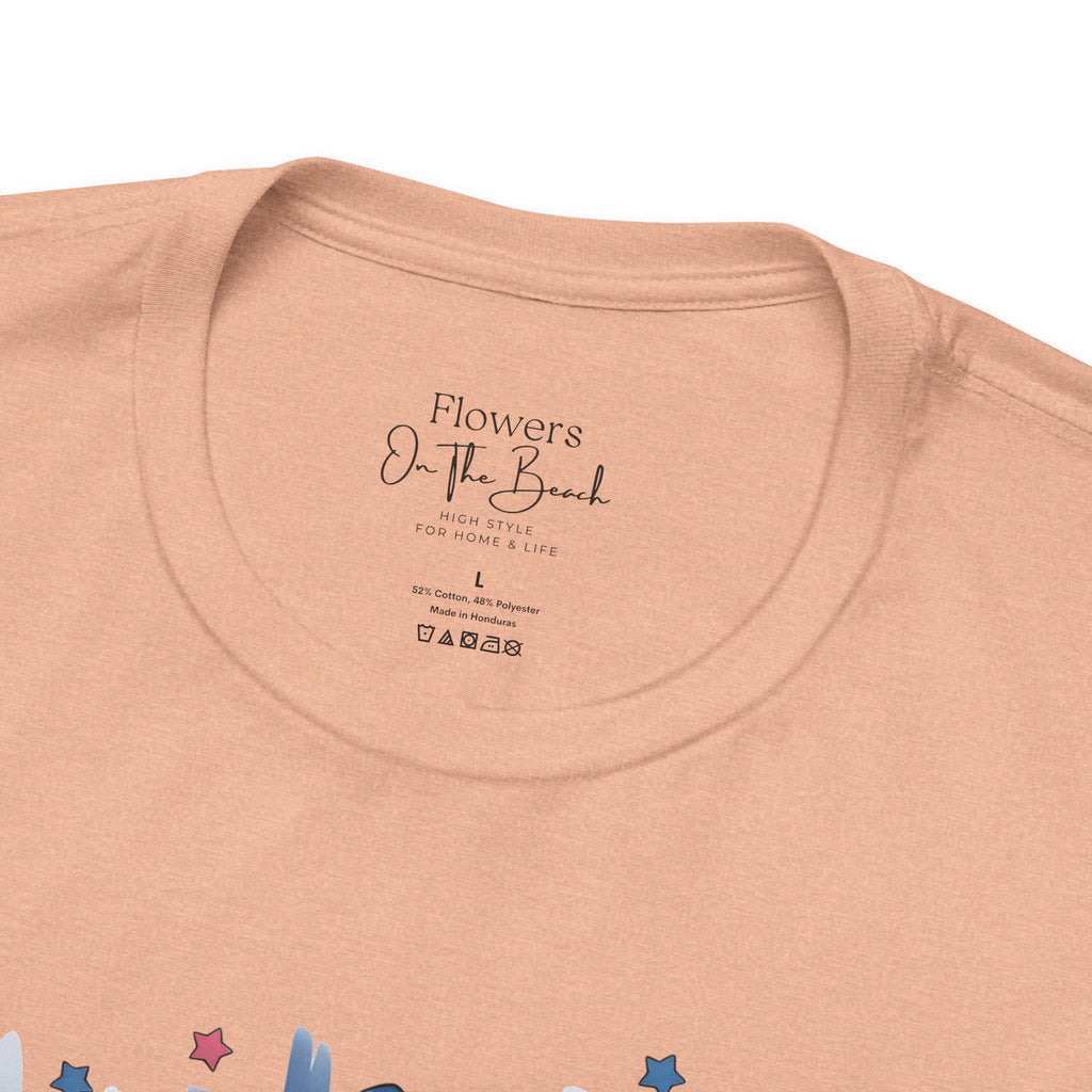All-American Girl Highland Cow T-Shirt — Patriotic Cute Cow Tee