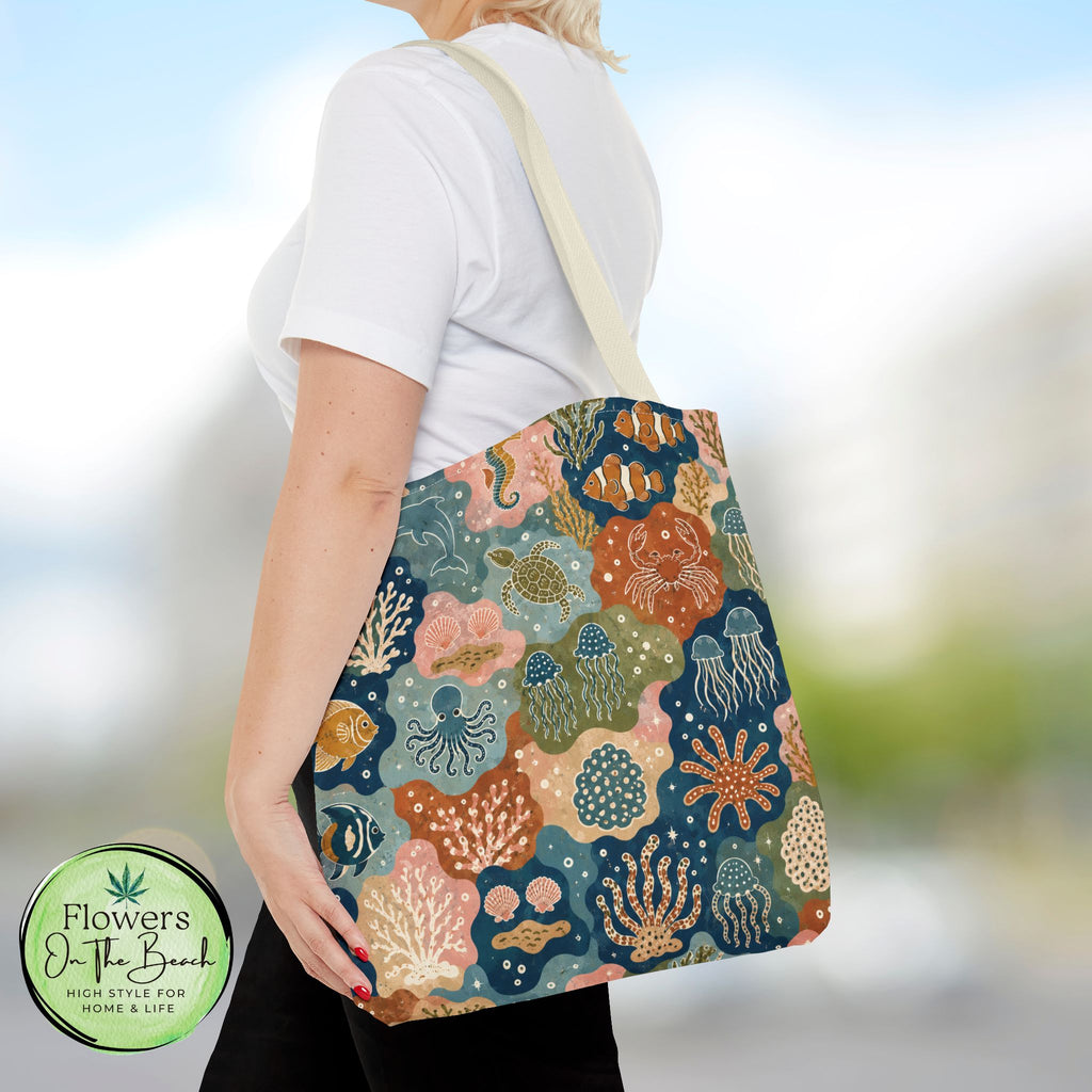 Colorful Sea Creature Tote Bag