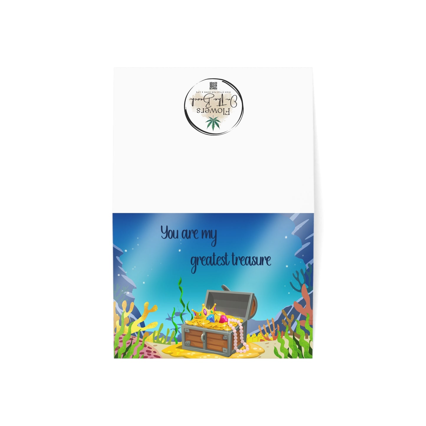 Treasure Love Note, Ocean Lovers Romantic Card, Divers Romantic Card, Navy or Sailor Romantic Card