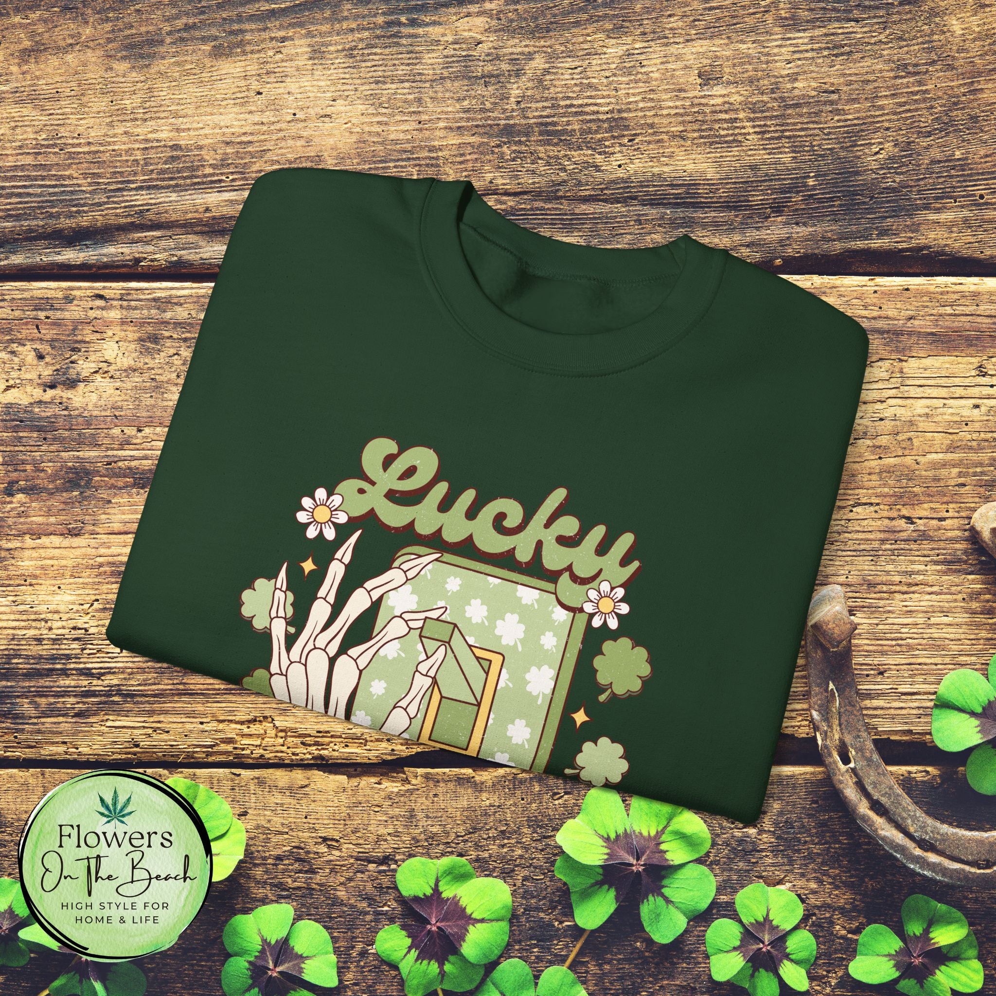 St Patrick's Day Skeleton Crewneck Sweatshirt
