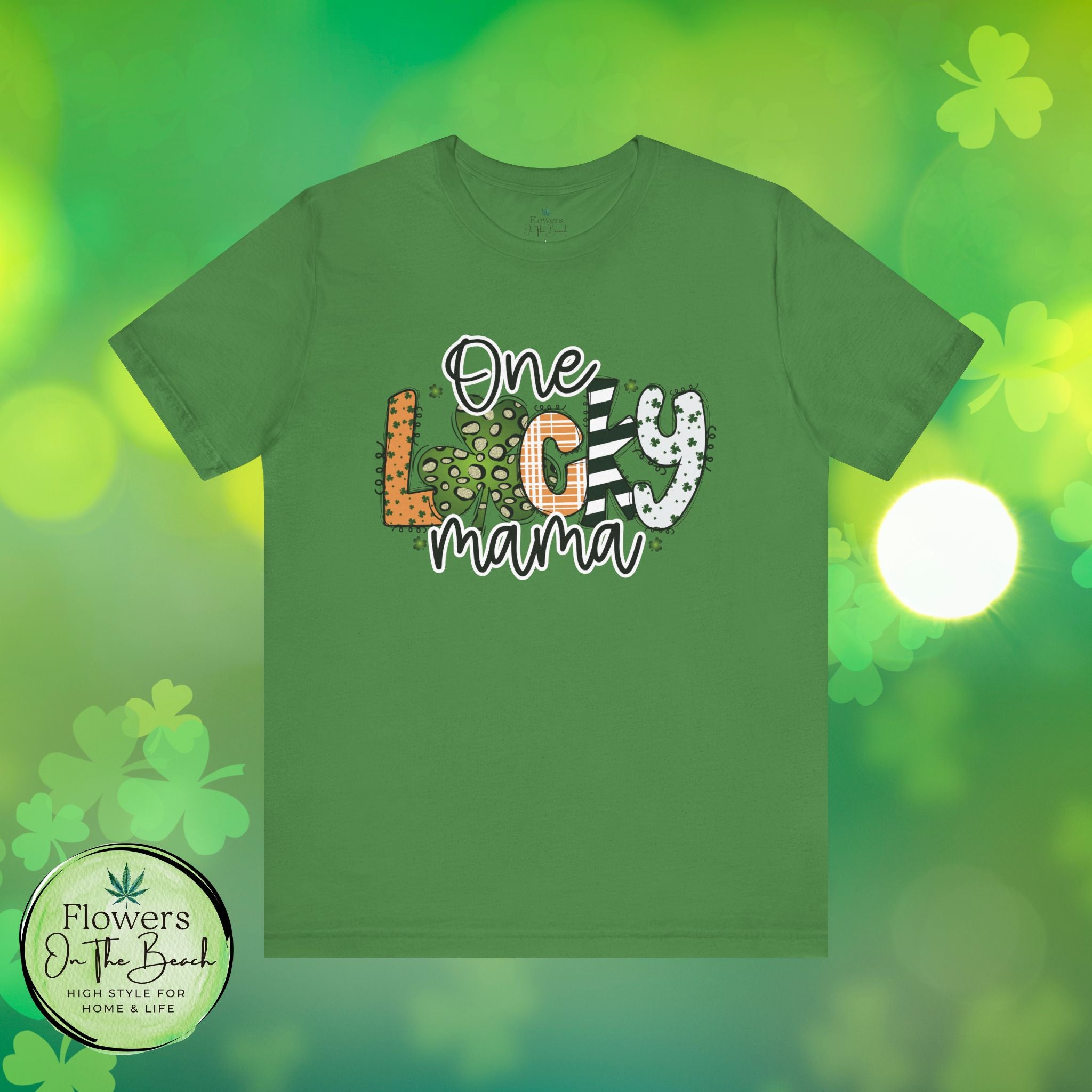 St Patrick's Day Cheetah Print Tee, Lucky Mama Tee