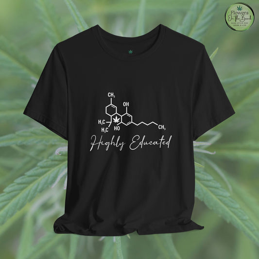 Stoner Pun Tee, Cannabis Chemistry Shirt, Highly Educated Tshirt, Funny Weed Top, Unisex Stoner Gift, 420 Apparel