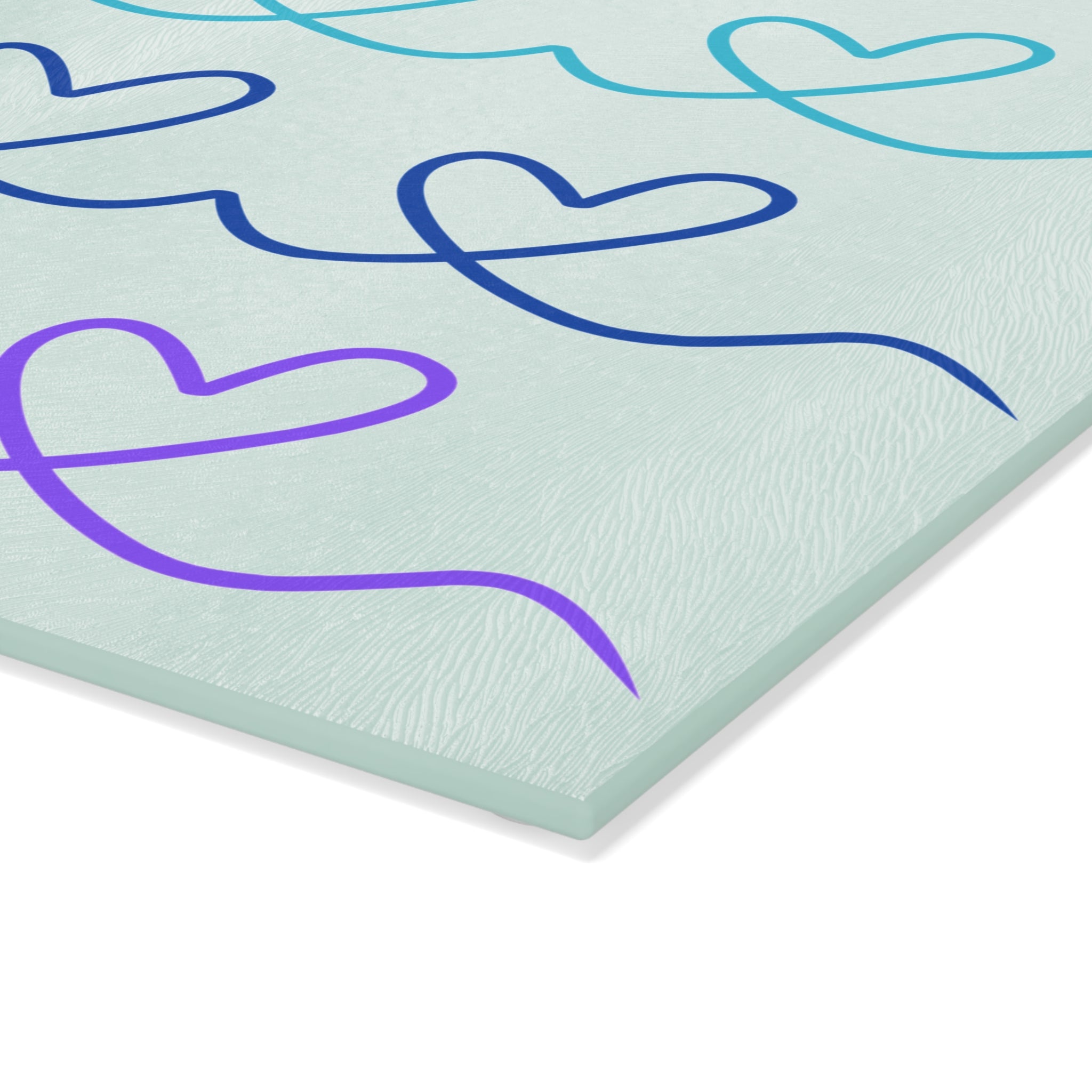 Waves of Blue Hearts Cutting Board