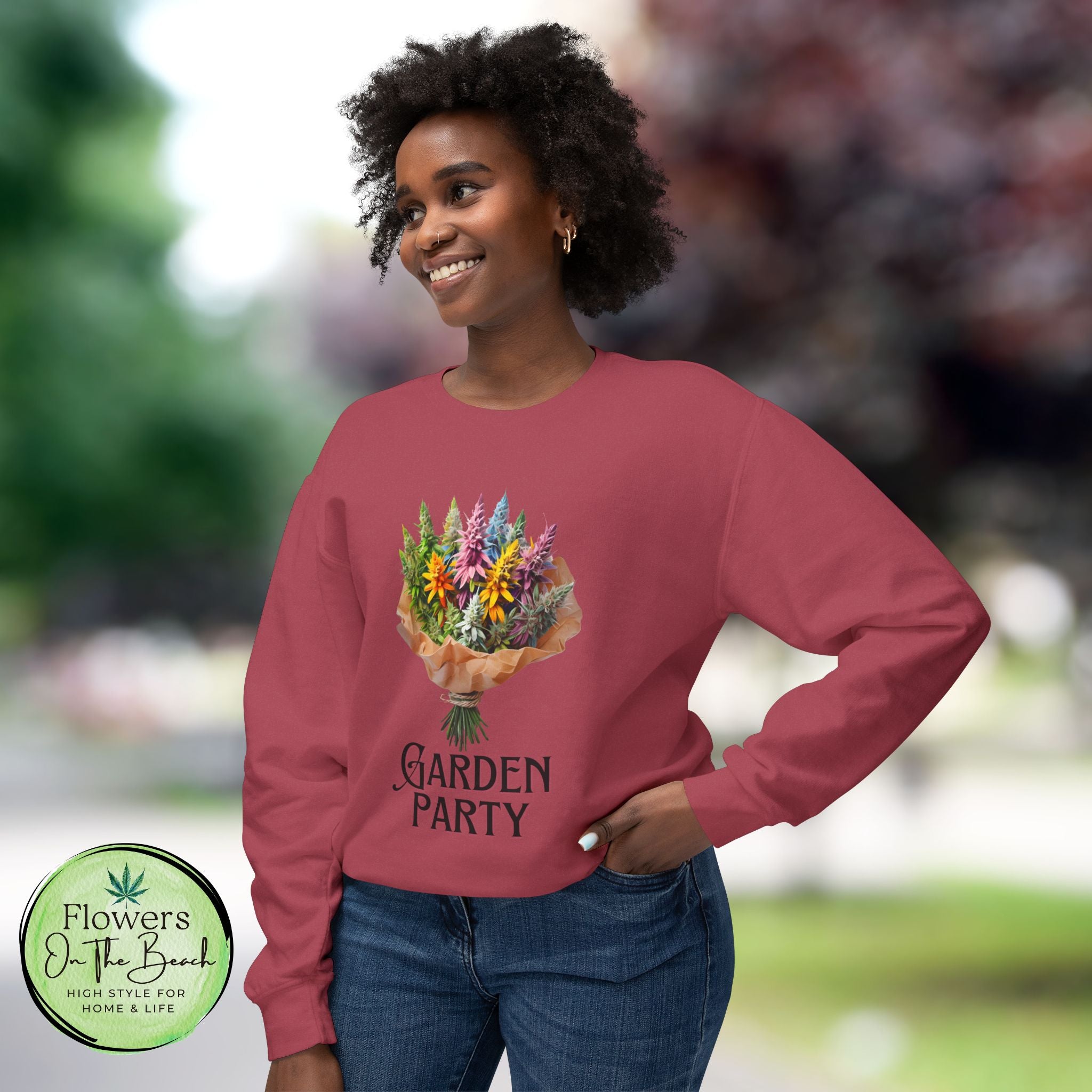 Garden Party Cannabis Flowers Sweatshirt