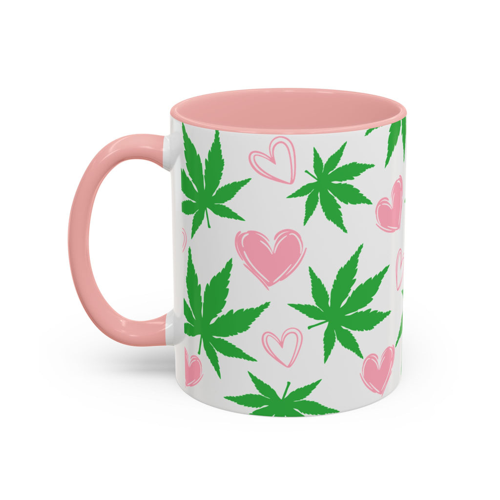 Hearts and Cannabis Ceramic Mug