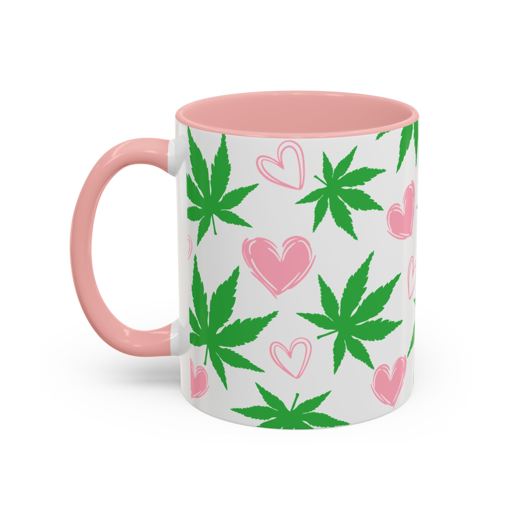 Hearts and Cannabis Ceramic Mug