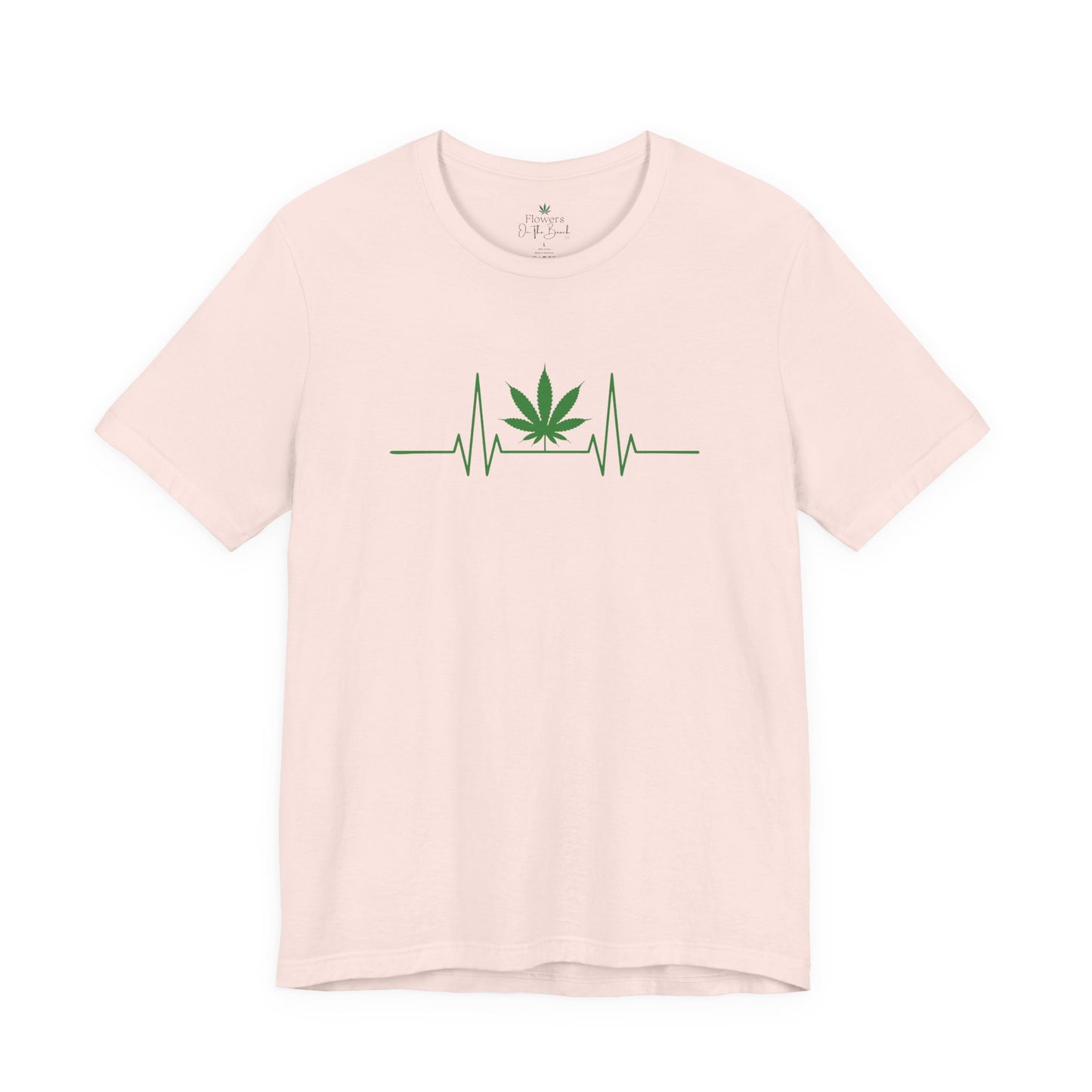 Weed Leaf Heartbeat T-Shirt, Marijuana Plant Tee, Cannabis Lover Shirt, 420 Gift, Unisex Jersey Top