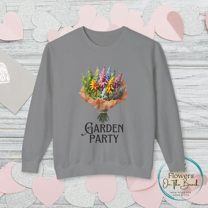 Garden Party Lightweight Crewneck, Stoner Valentines Gift, Floral Stoner Jumper, Marijuana Lover Shirt, 420 Humor Tshirt, Cannabis Humor