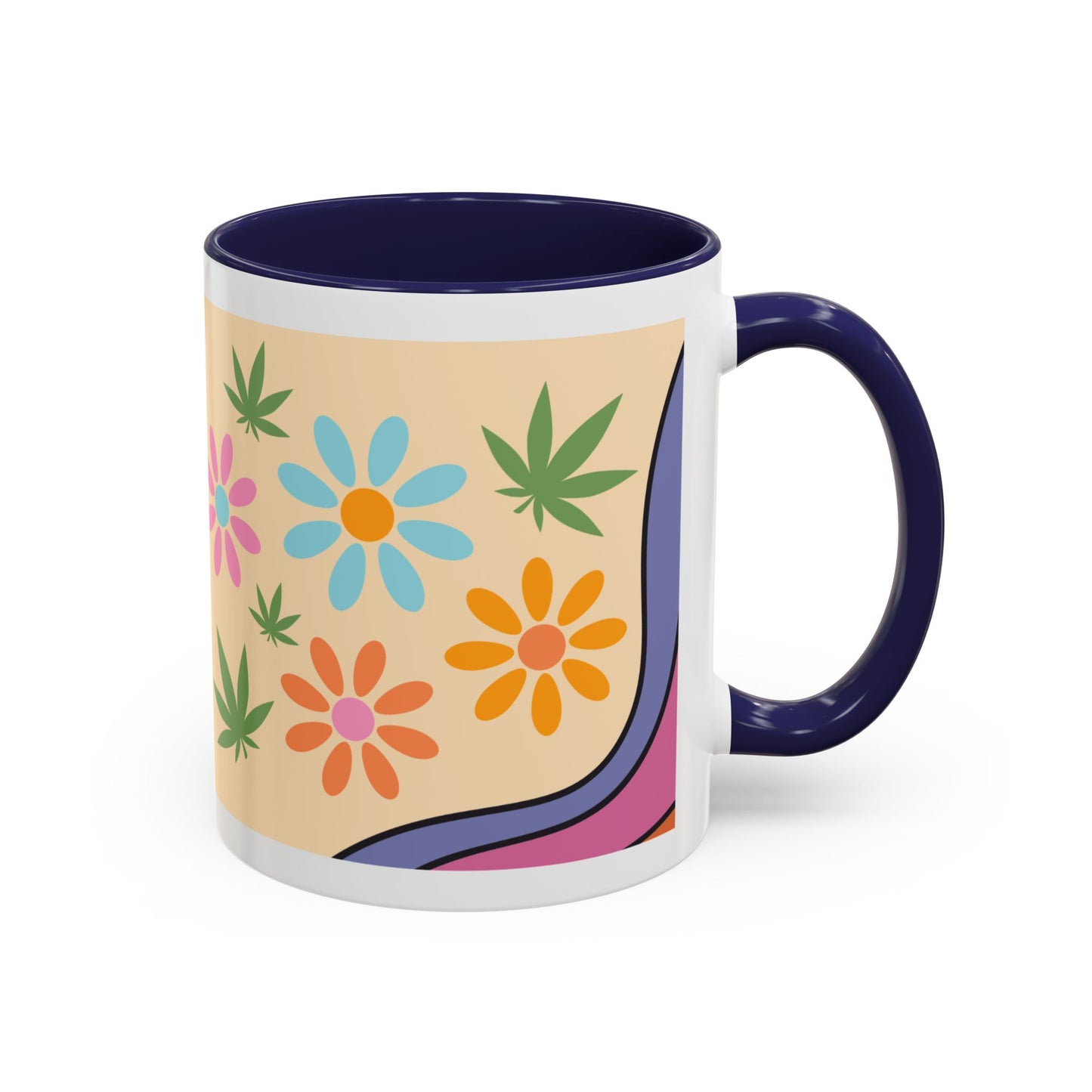 Weed Mug, Stoner Gift Mug, Groovy Stoner Mug, 70s Weed Gift, Groovy Weed Mug, Hippie Gift Mug, Accent Coffee Mug (11, 15oz)