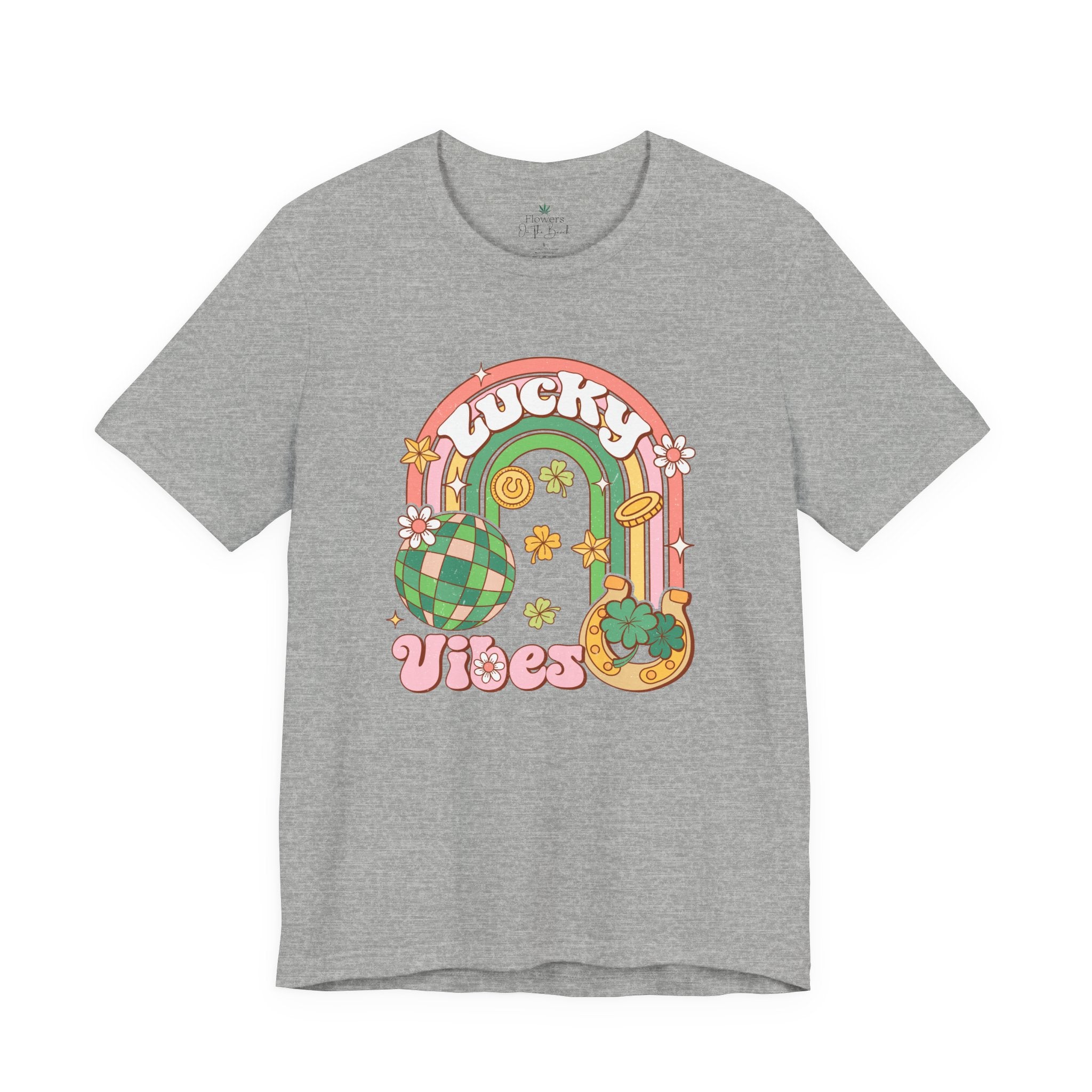 Lucky Vibes Rainbow Pot of Gold Retro Tee
