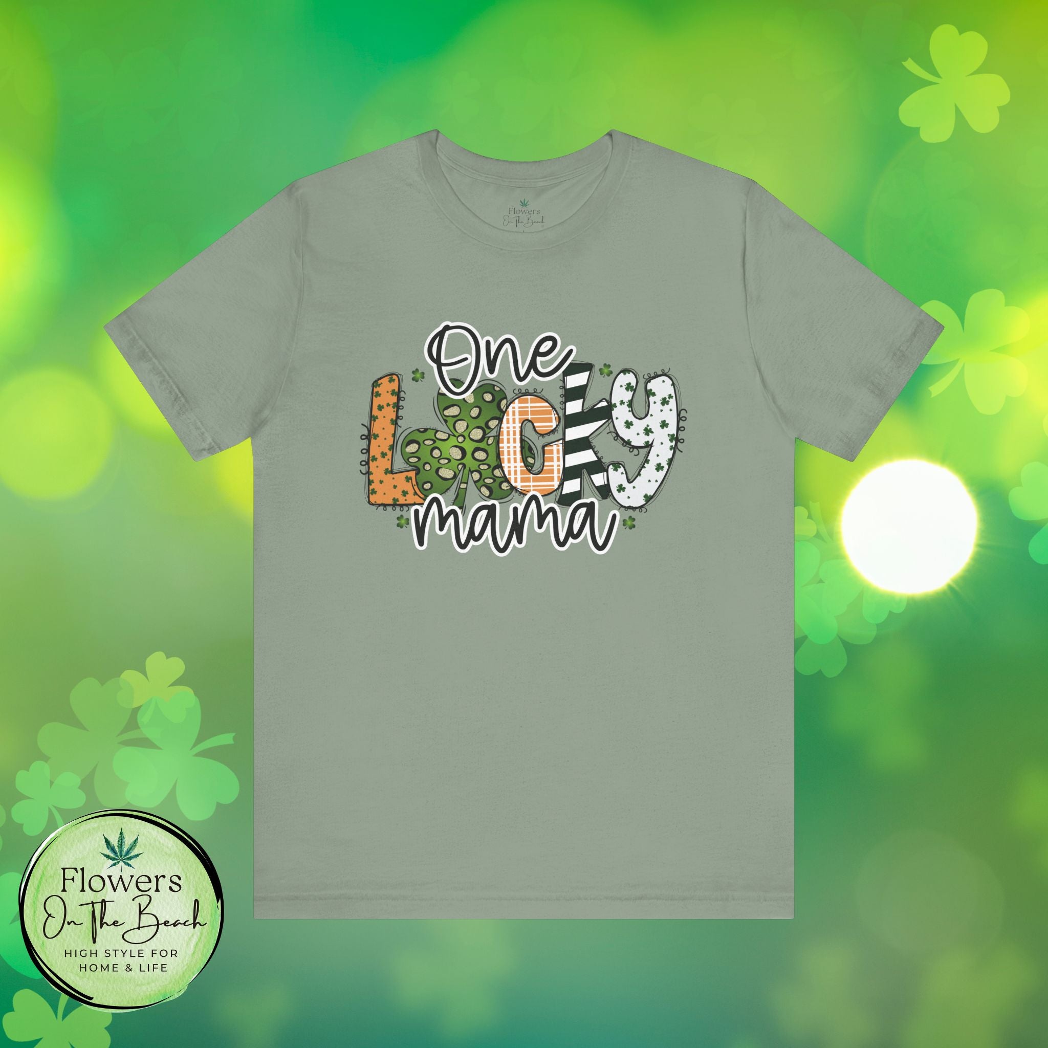 St Patrick's Day Cheetah Print Tee, Lucky Mama Tee