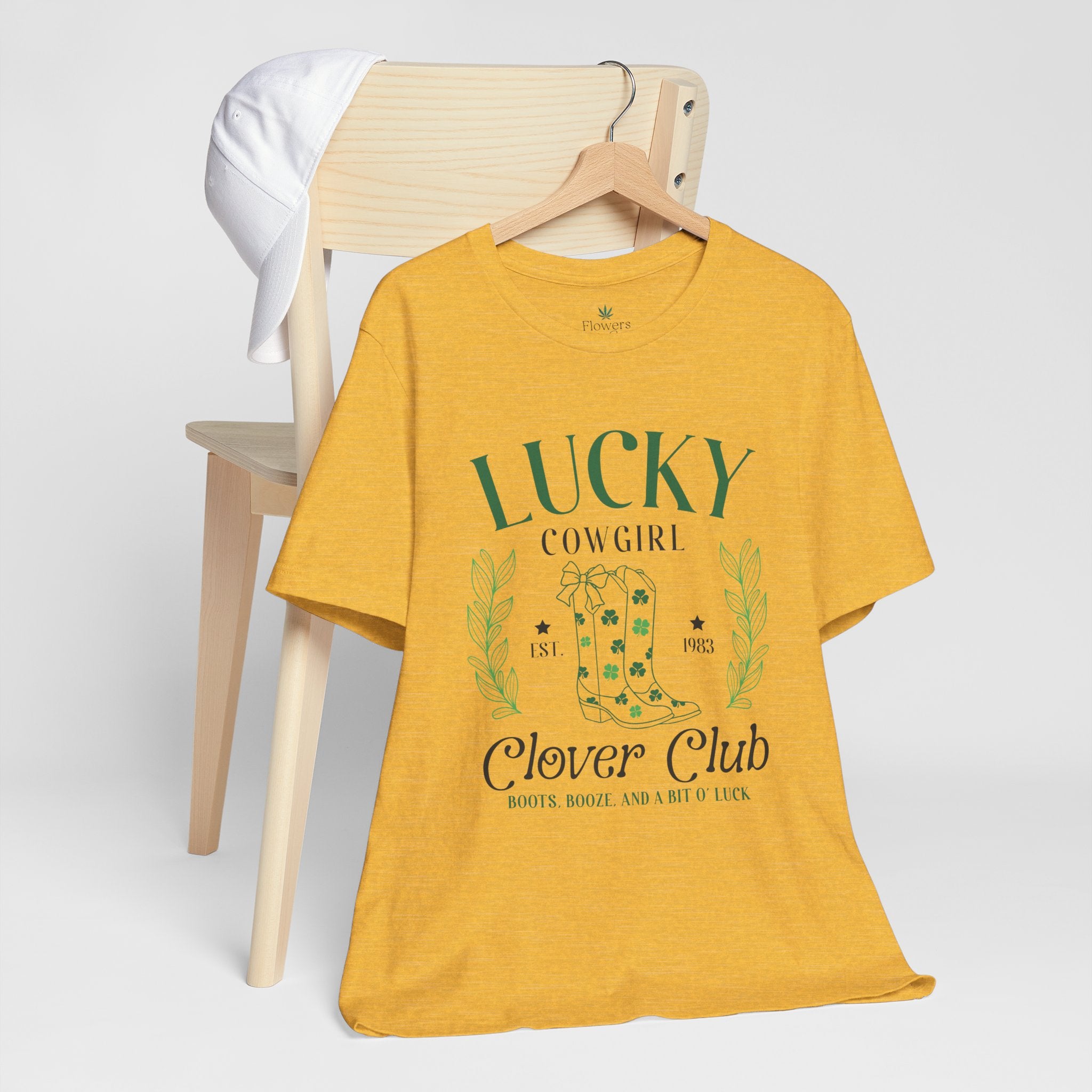 Cowgirl Boots Shamrock Lucky Cowgirl Clover Tee