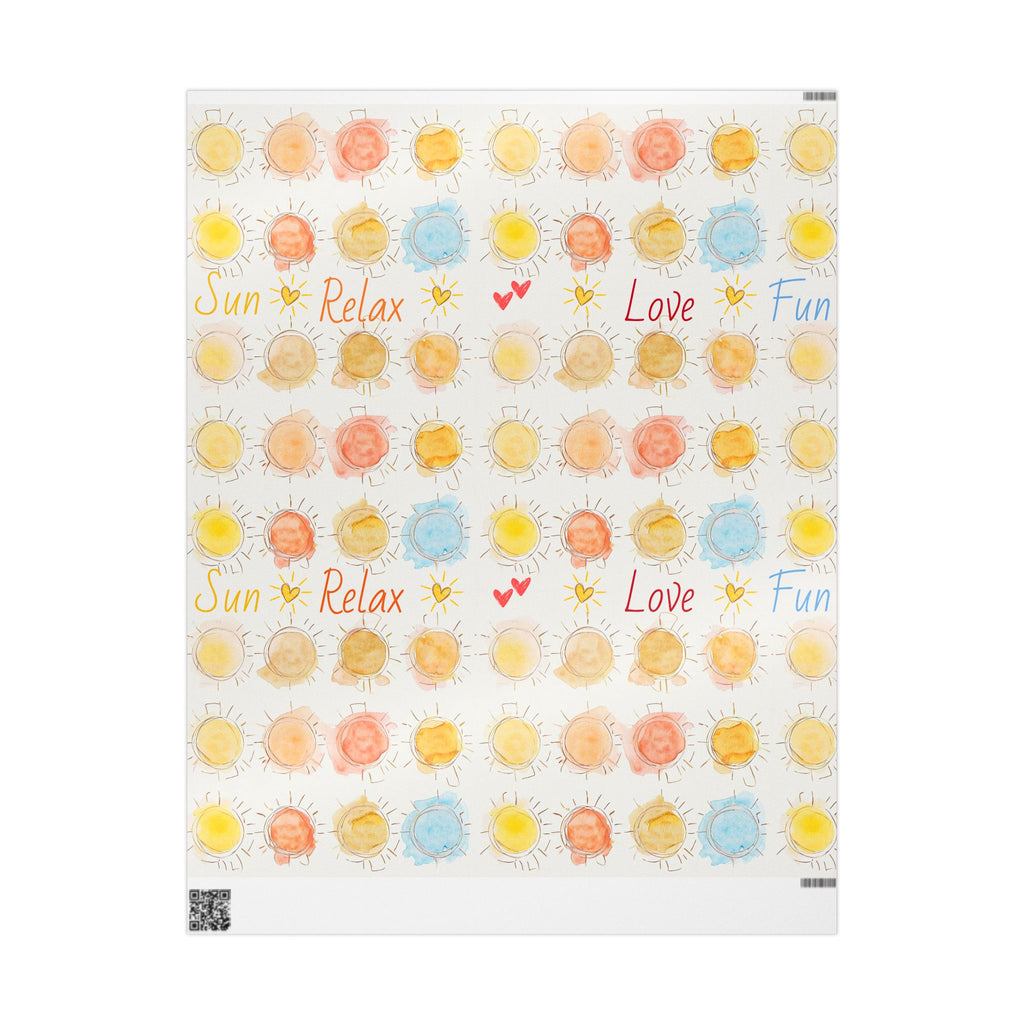 Sun and Hearts Gift Wrap