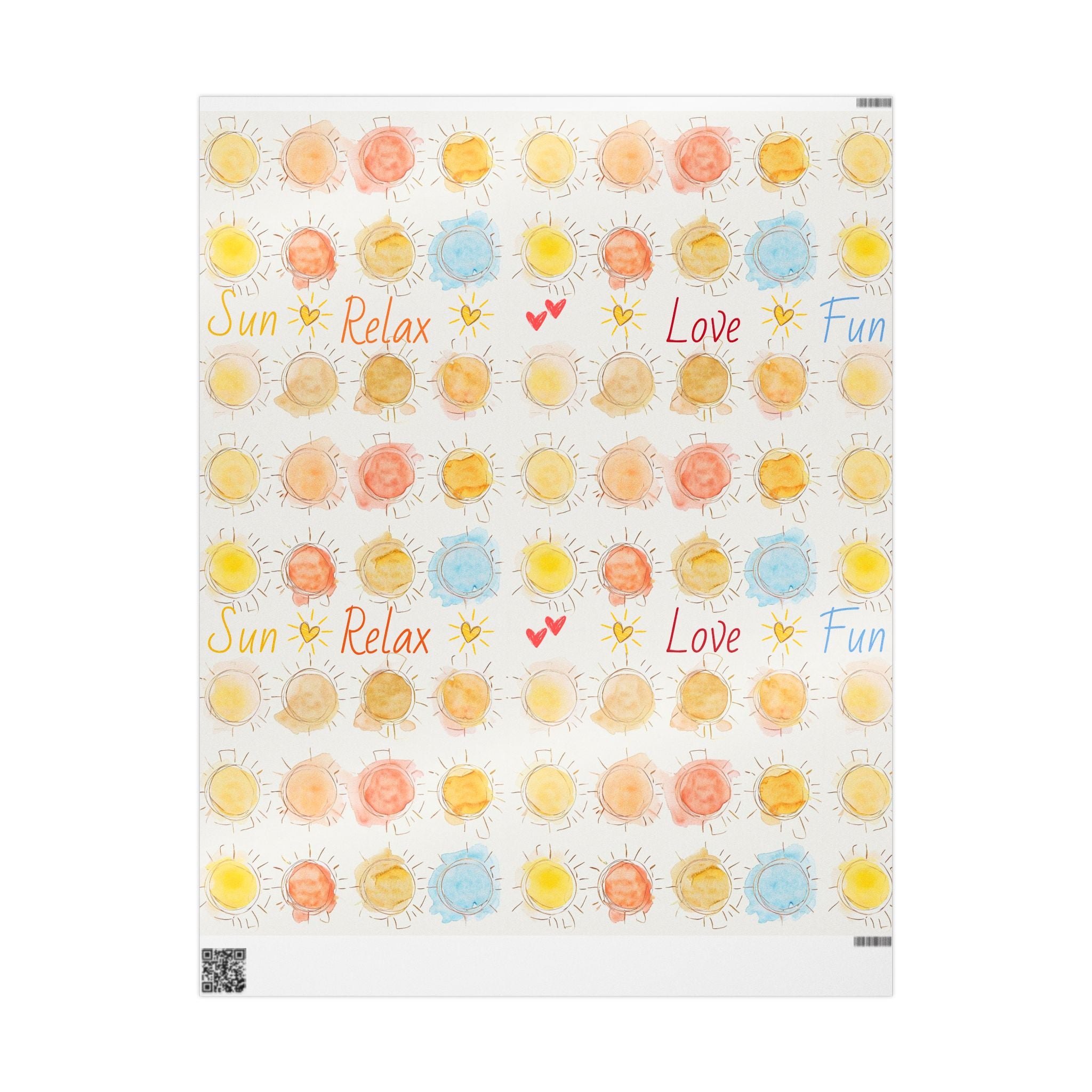Sun and Hearts Gift Wrap