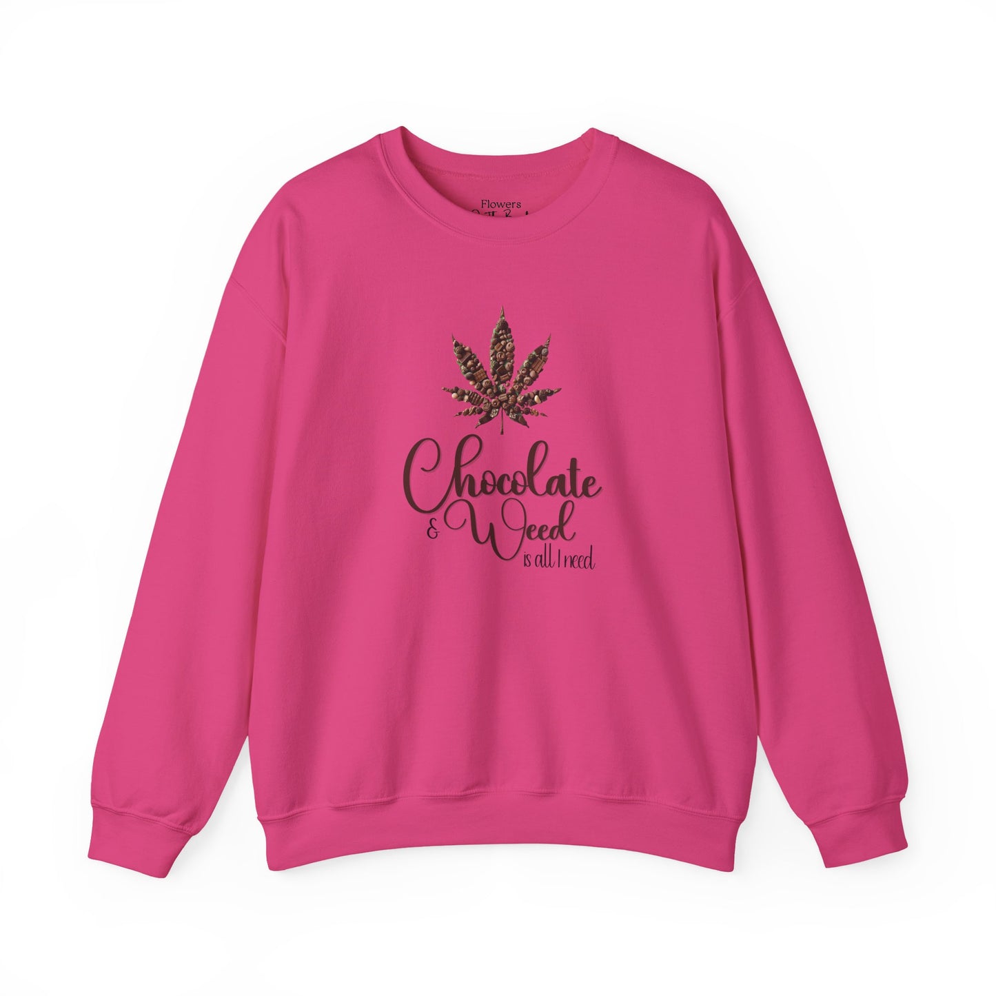 Chocolate and Weed Valentine's Tshirt, Unisex Long Sleeve Tee, Funny Marijuana Shirt, Stoner Gift, Cannabis Lover Top