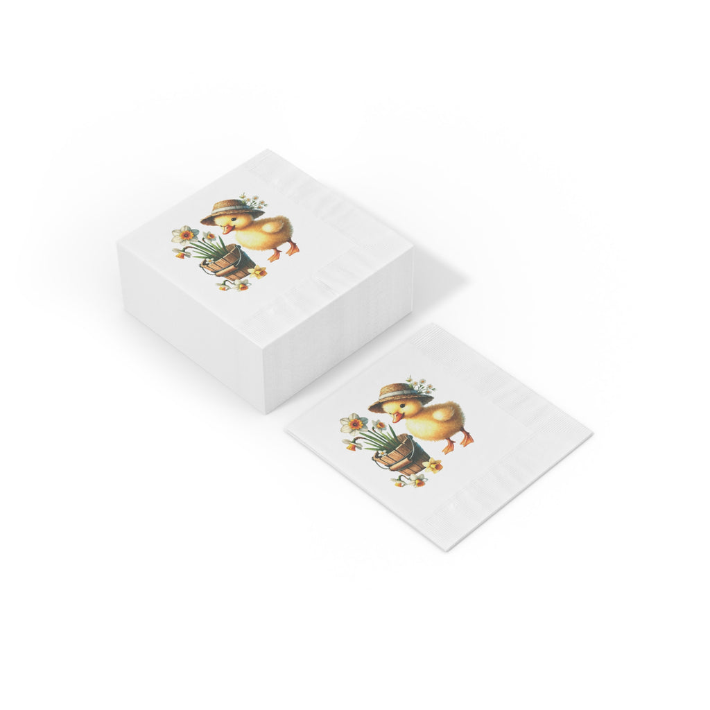 Spring Daffodils & Duck Design Table Napkins