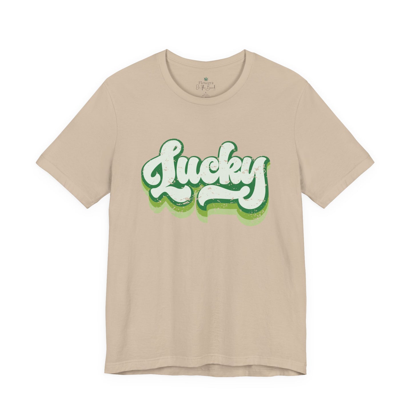 St Patrick's Day Lucky Tee, Simple Retro Unisex Jersey Shirt, Irish Shamrock Top, Green Clover T-Shirt Gift, Vintage Festival Clothing