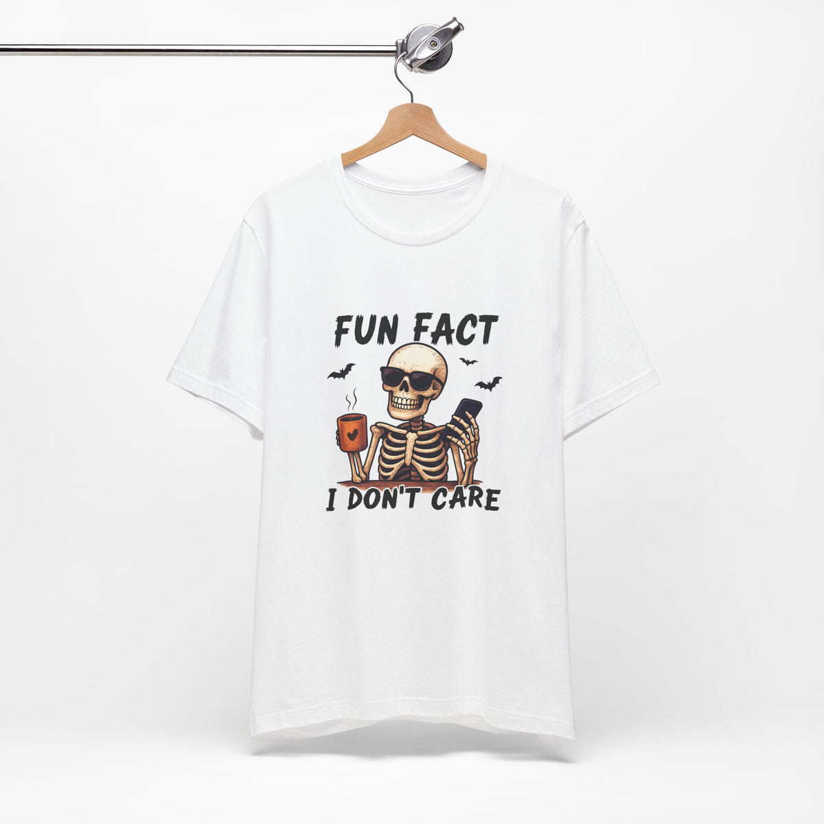 Skeleton 'Fun Fact I Don't Care' Halloween Tee