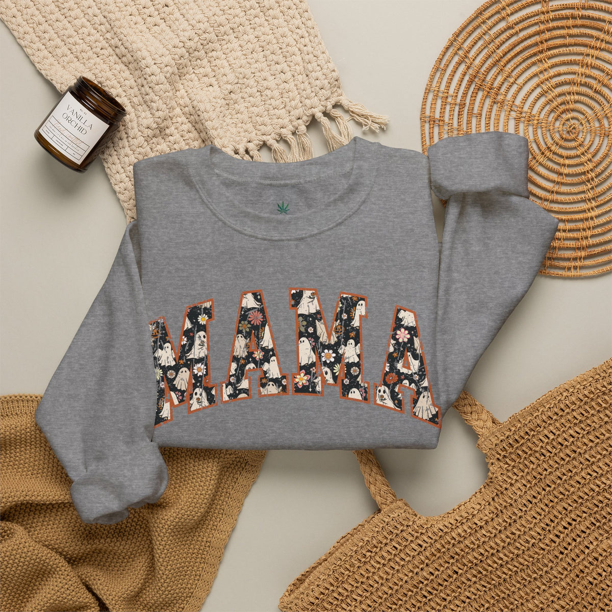 Halloween Mama Letters Sweatshirt