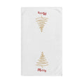 Merry - Minimalist Gold Christmas Tree Hand Towel