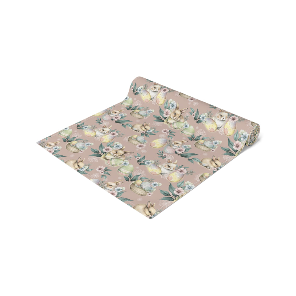 Light Pink Spring Flowers Table Runner