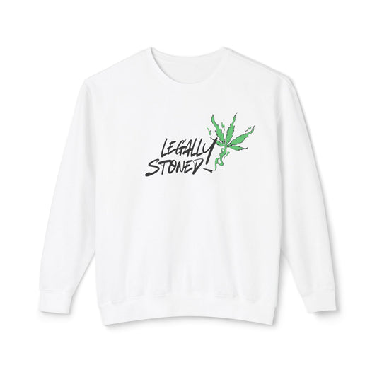 Stoner Gift Long-Sleeved T, Stoner Tshirt Gift, "Legally Stoned" Lightweight Sweatshirt, Gift for Stoner Friend, 420 Sweatshirt