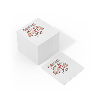 Christmas Calories Dinner Napkins, Christmas Cookie Napkins, Cute Christmas Party Napkins, Sweet Christmas