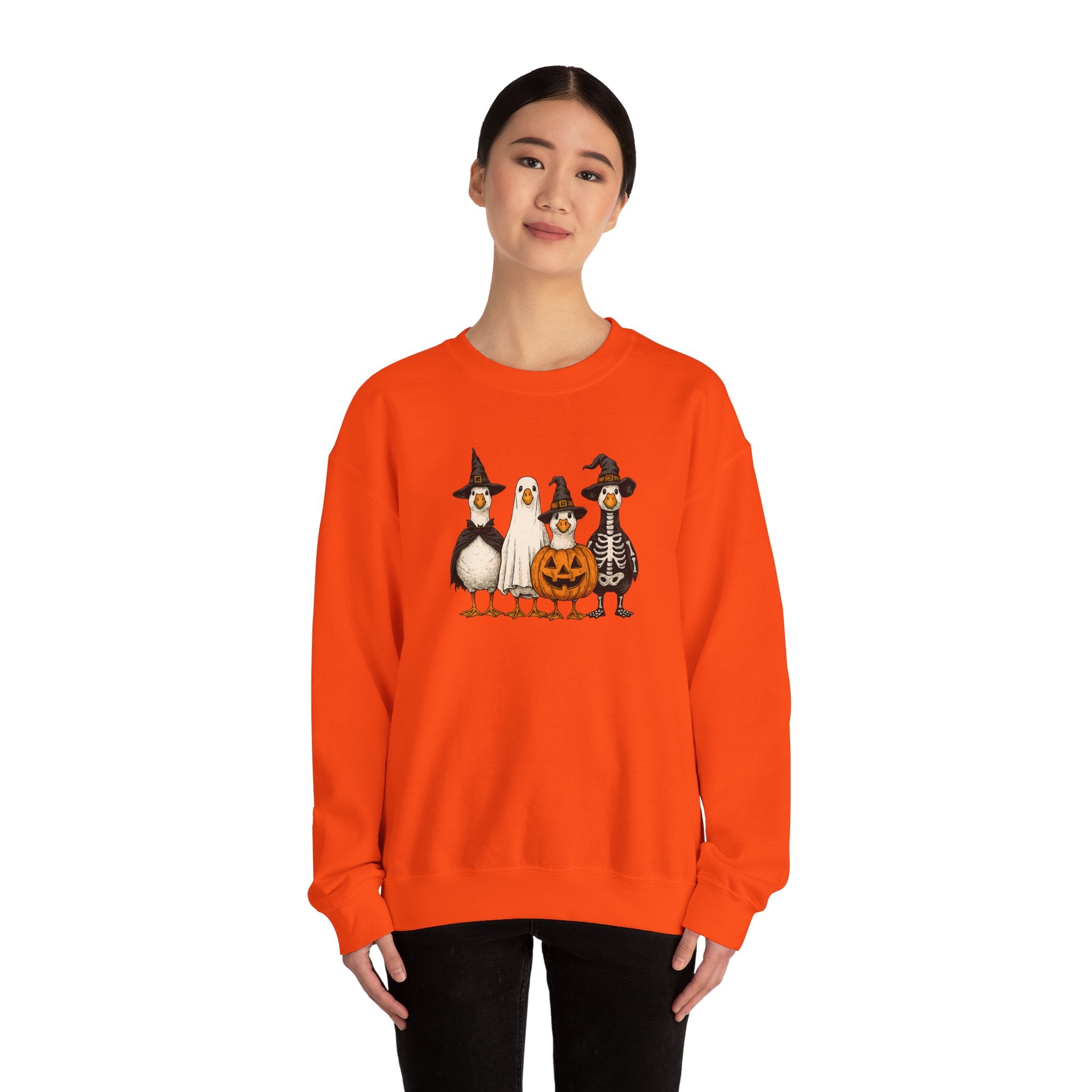 Spooky but Cute Halloween Duck Crewneck Sweatshirt